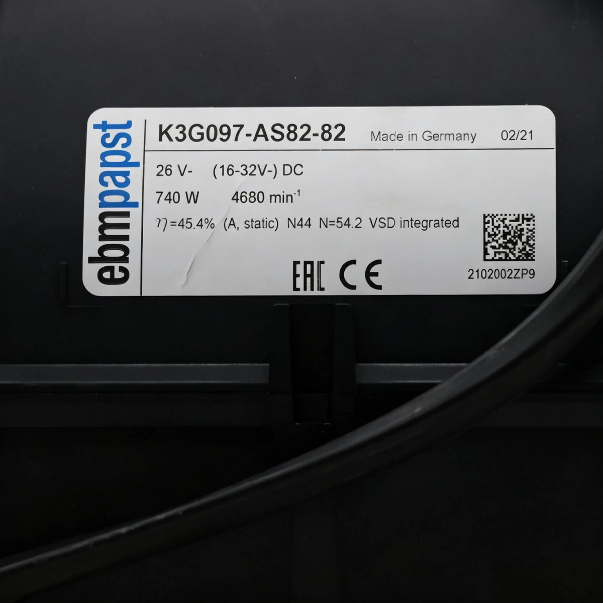 K3G097-AS82-82 for ebmpapst 26VDC 26A 740W for Rail transit Cooling Fan