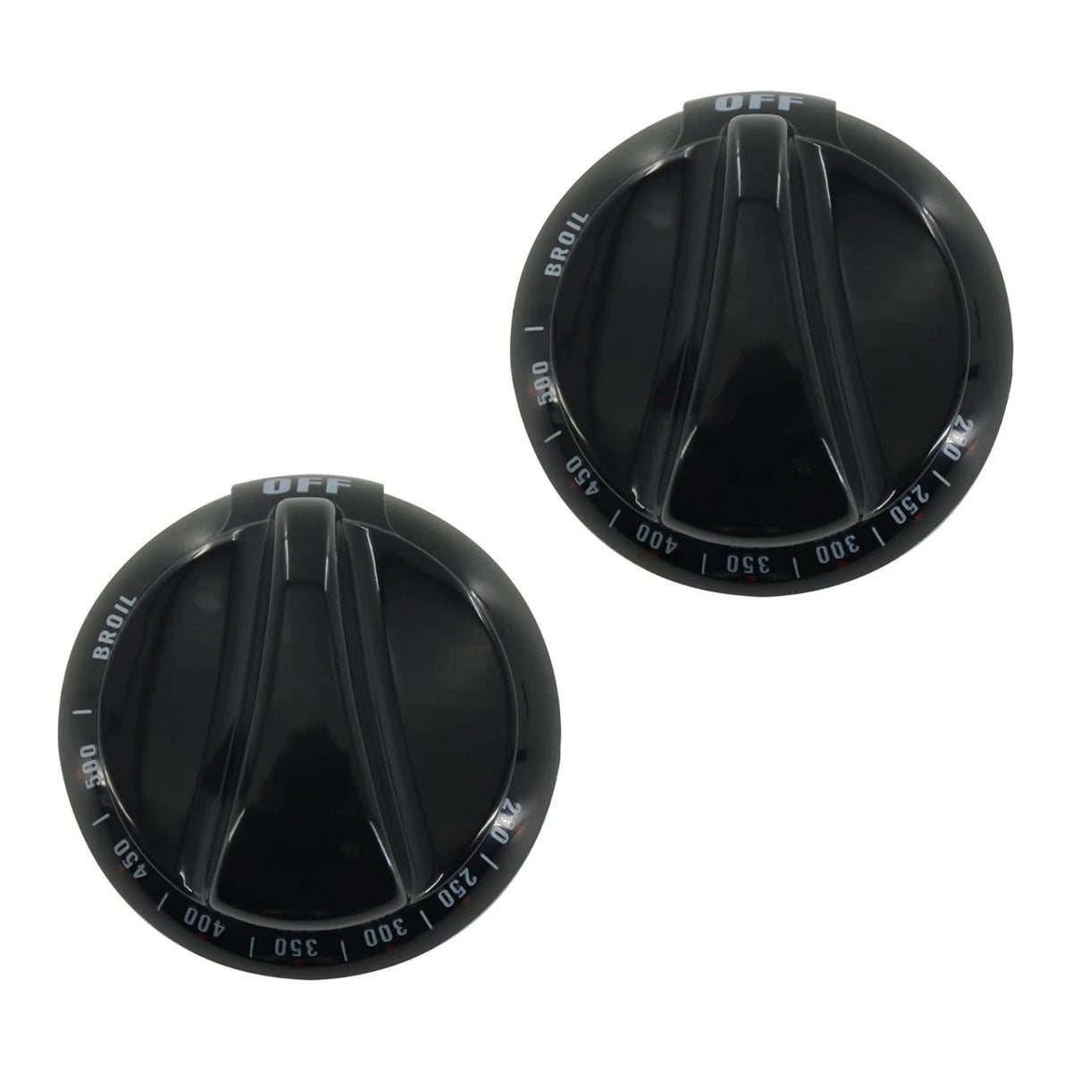 2PCS Control Knob Replacement Part WB03K10037 For GE Range Stove Oven Black