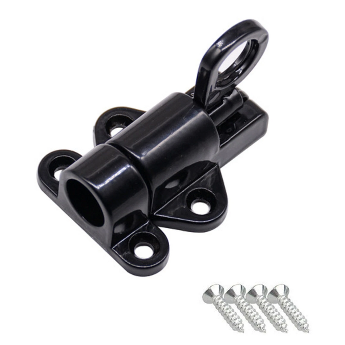 Black Aluminium Alloy Spring Door Lock with Automatic Locking Mechanism E