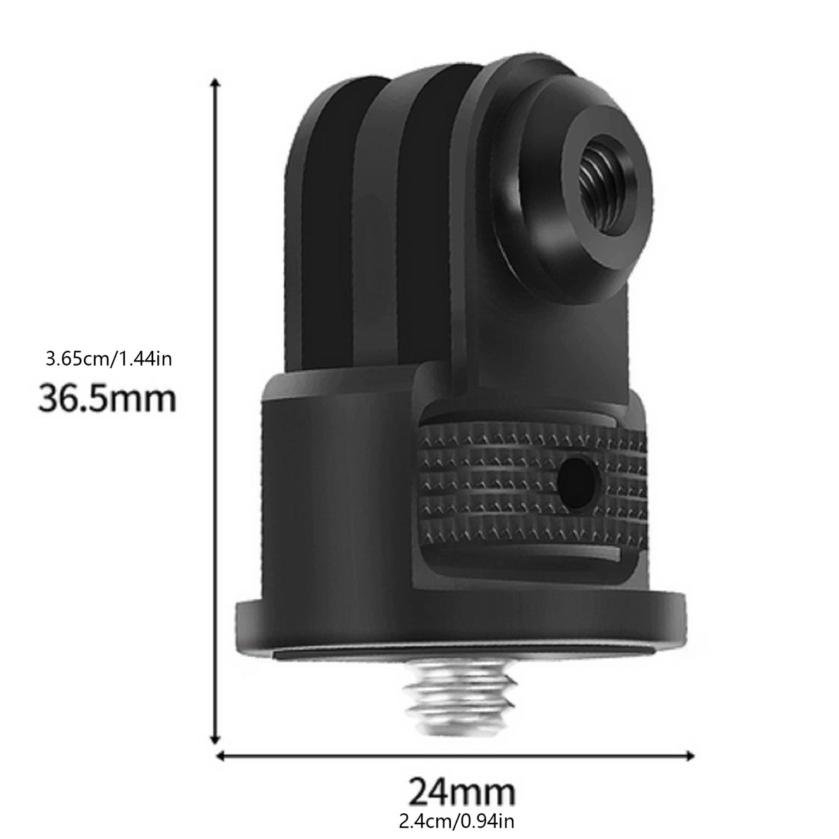 Mini Tripod Mount Alloy Adapter 360 Swivel Disc Reinforced 1/4" Screw For GoPro