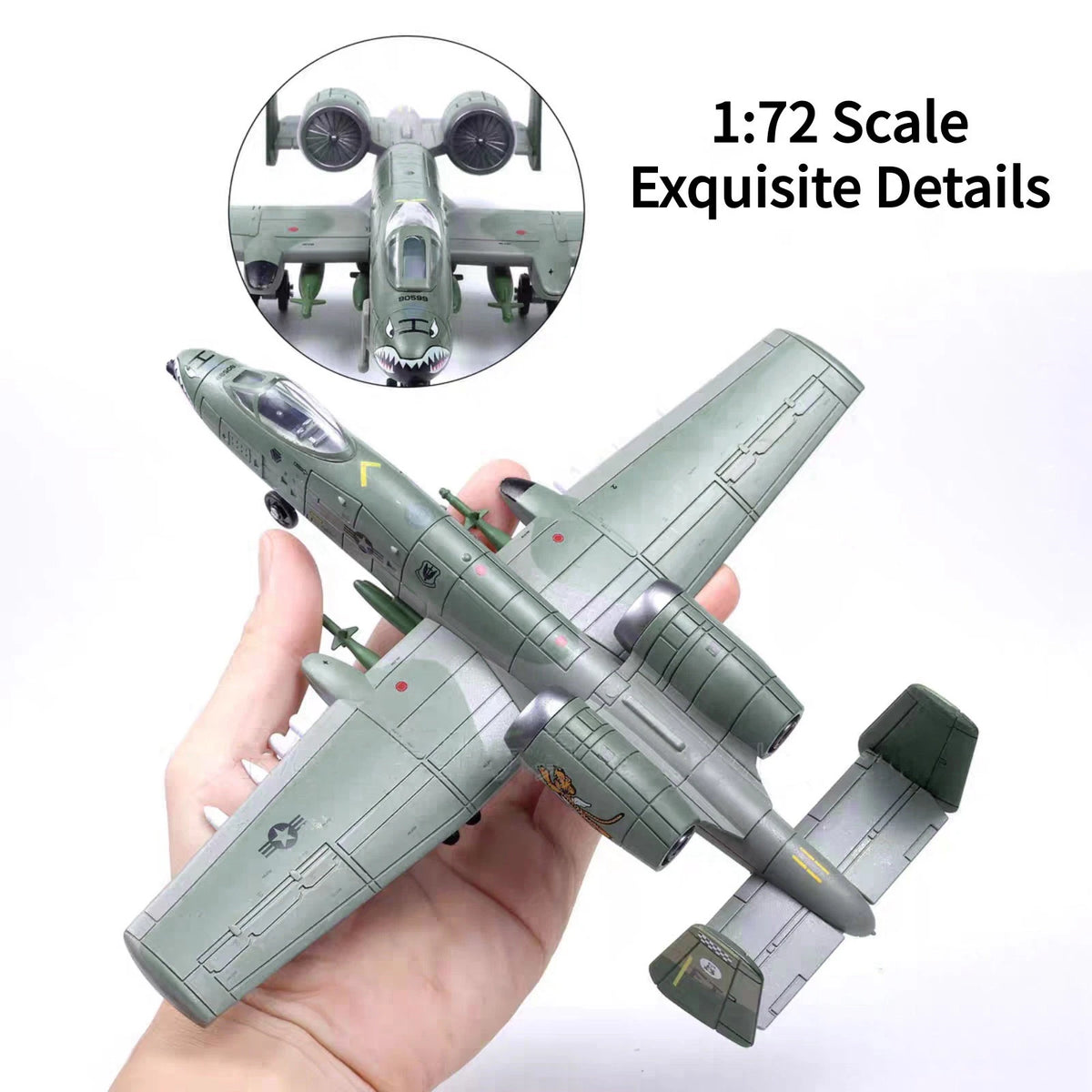 1/72 A-10 Thunderbolt II Warthog Attack Aircraft USAF Assembly Model DIY Set