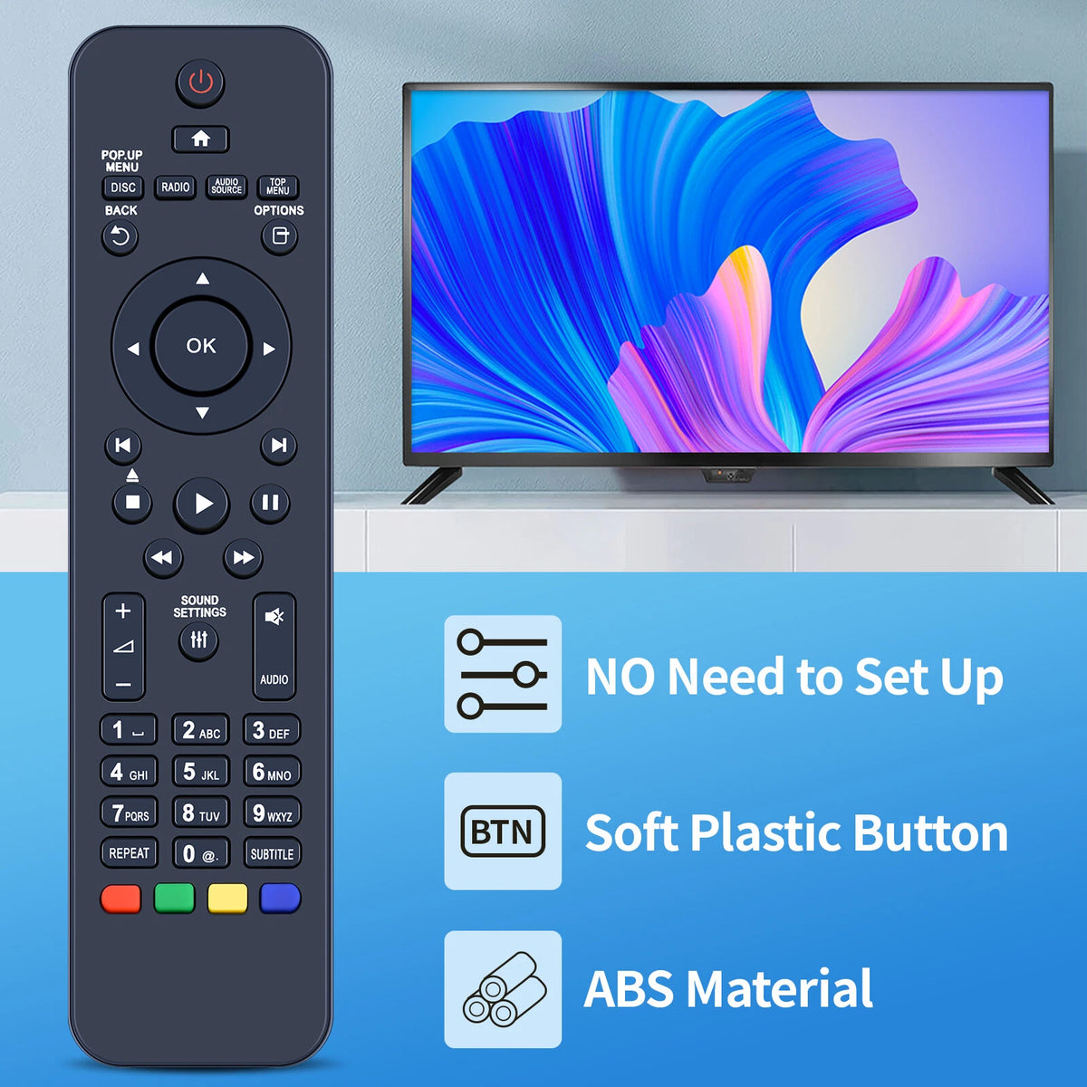 Replacement Remote Control For Philips 5.1 Home theater HTS3563/98 HTS5563