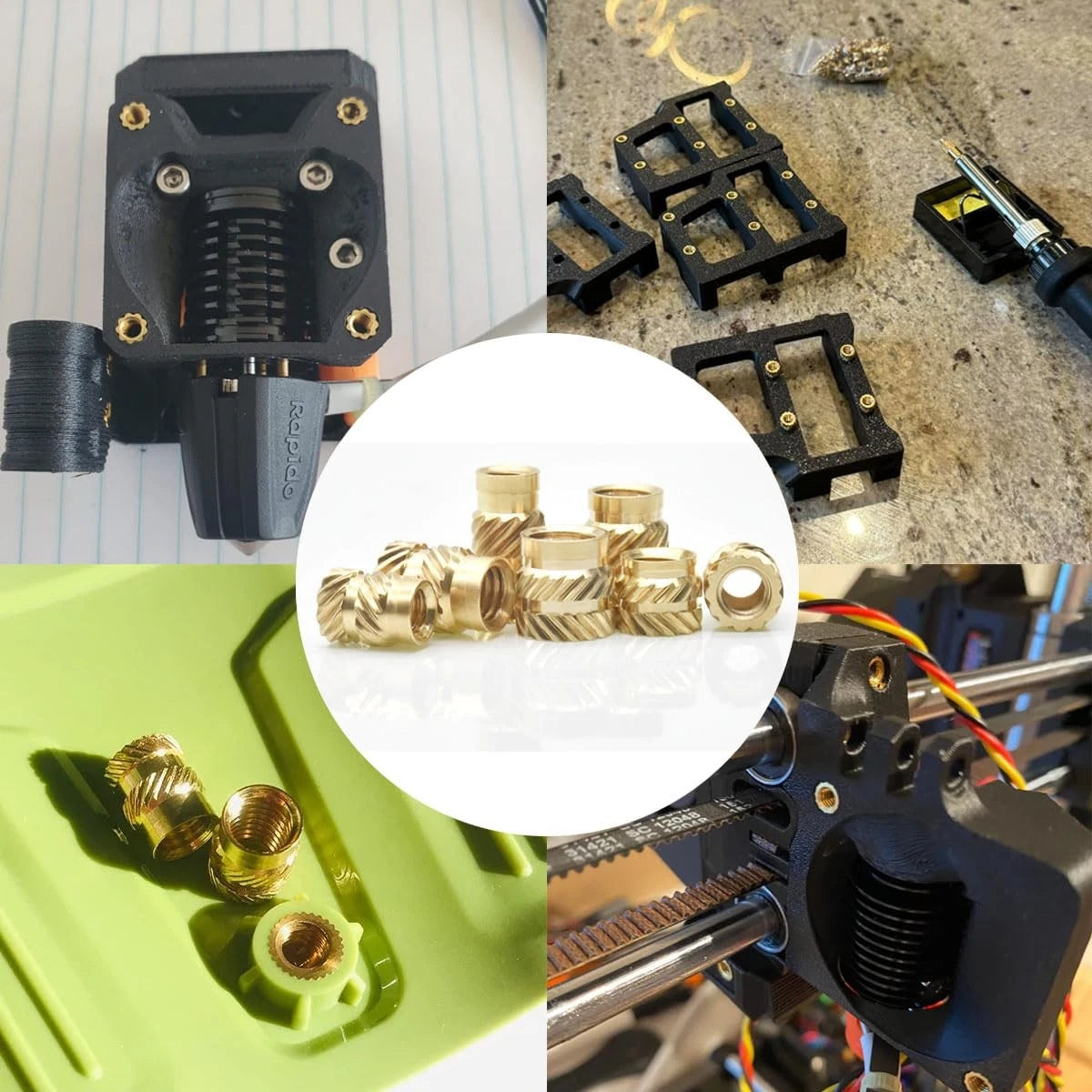 3DZWMAN Heat Set Insert Tools kit Brass Nuts 3D Printing 60W ZW380, Zw380