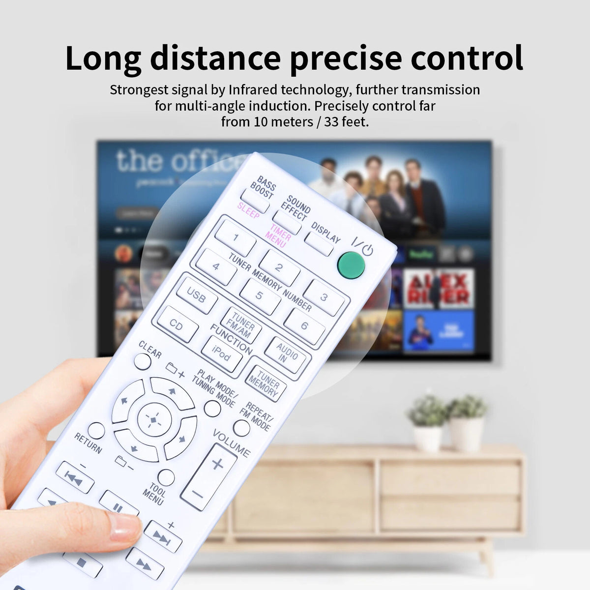 RM-AMU150W Remote Control For Sony Audio System CMT-V10IP CMT-V9 CMT-V9IF