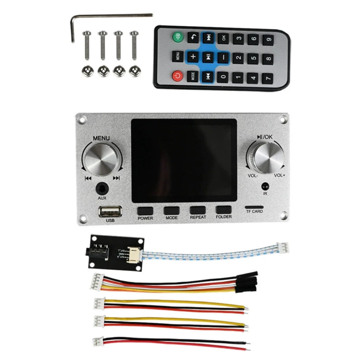 1set 2.8" Screen Decoder Board Bluetooth MP3 TF USB Aux IR Audio Module