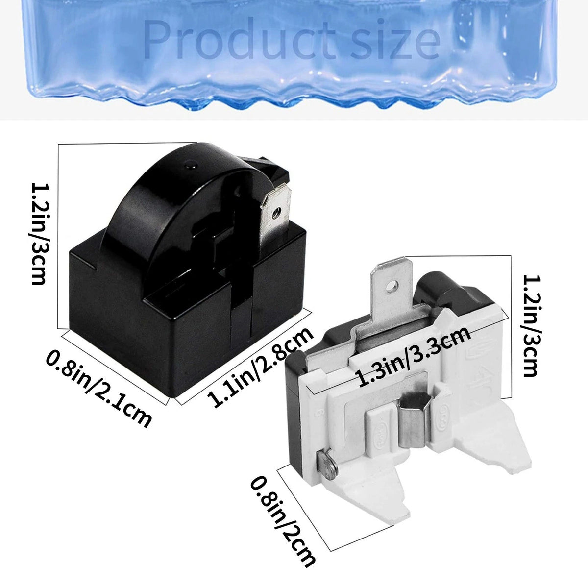 Starter Relay And Overload Protector 1 Pin 4.7 Ohm For Refrigerator Deep Freezer