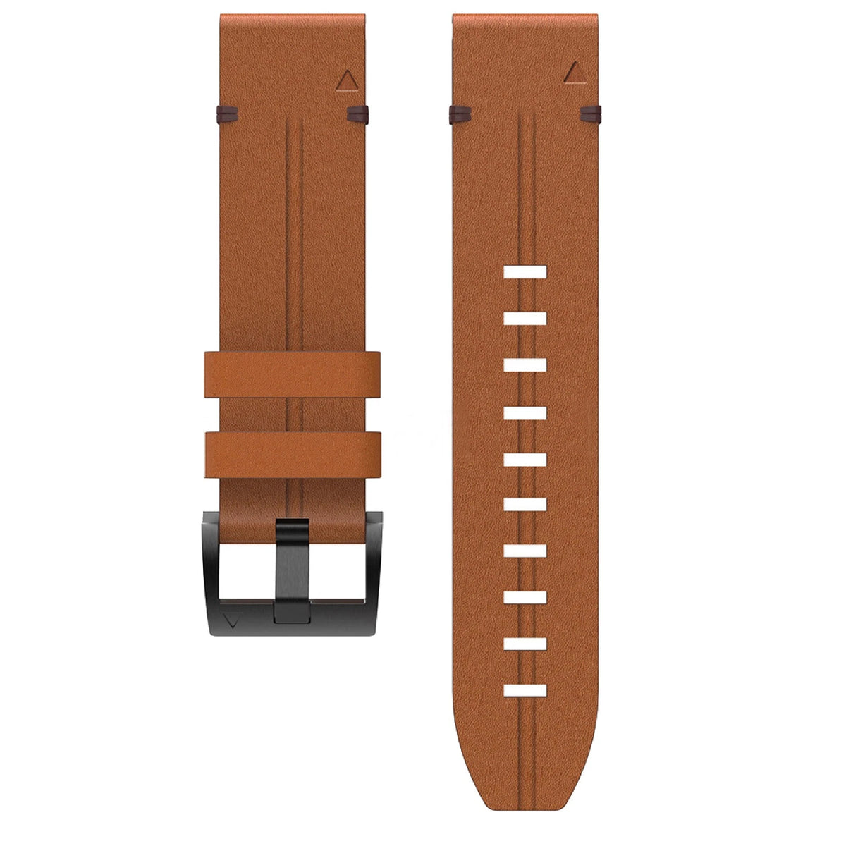 22mm Brown Leather Watchband Strap Quick Wristband For Garmin Fenix 5 6 7 B