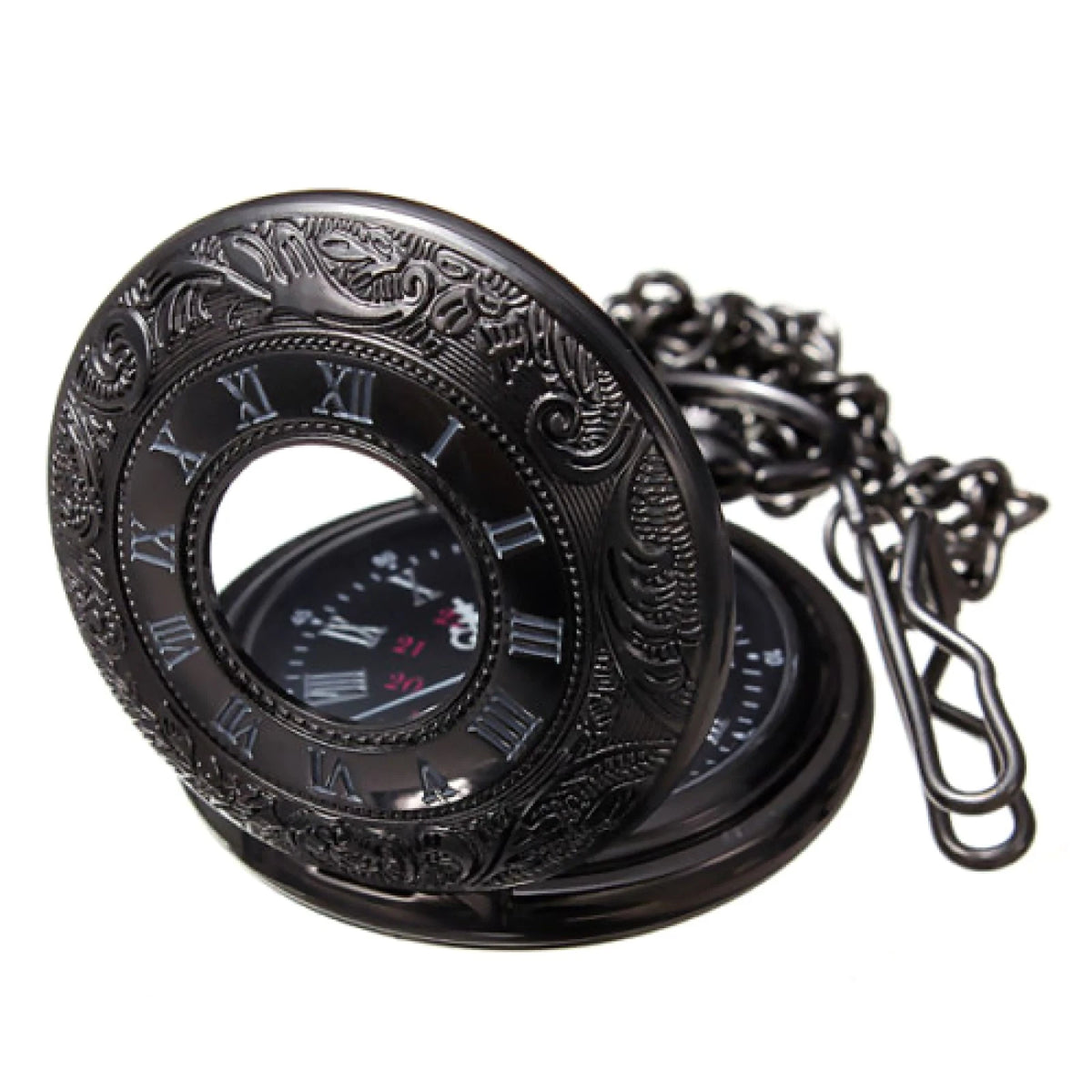 Vintage Retro Steampunk Pocket Watch Vintage Quartz Pendant Necklace Chain Gift
