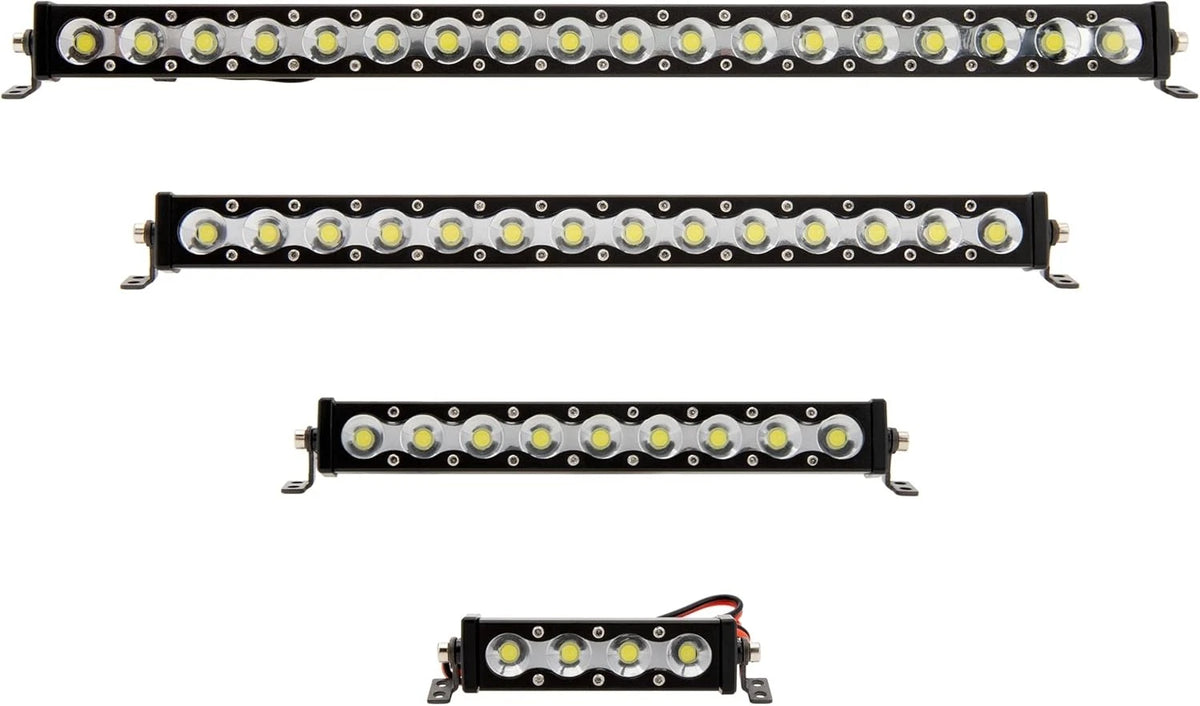 MEUS RACING RC Car LED Lights Roof Light Bar Kit 1/10 185mm, 18 Beads, Black