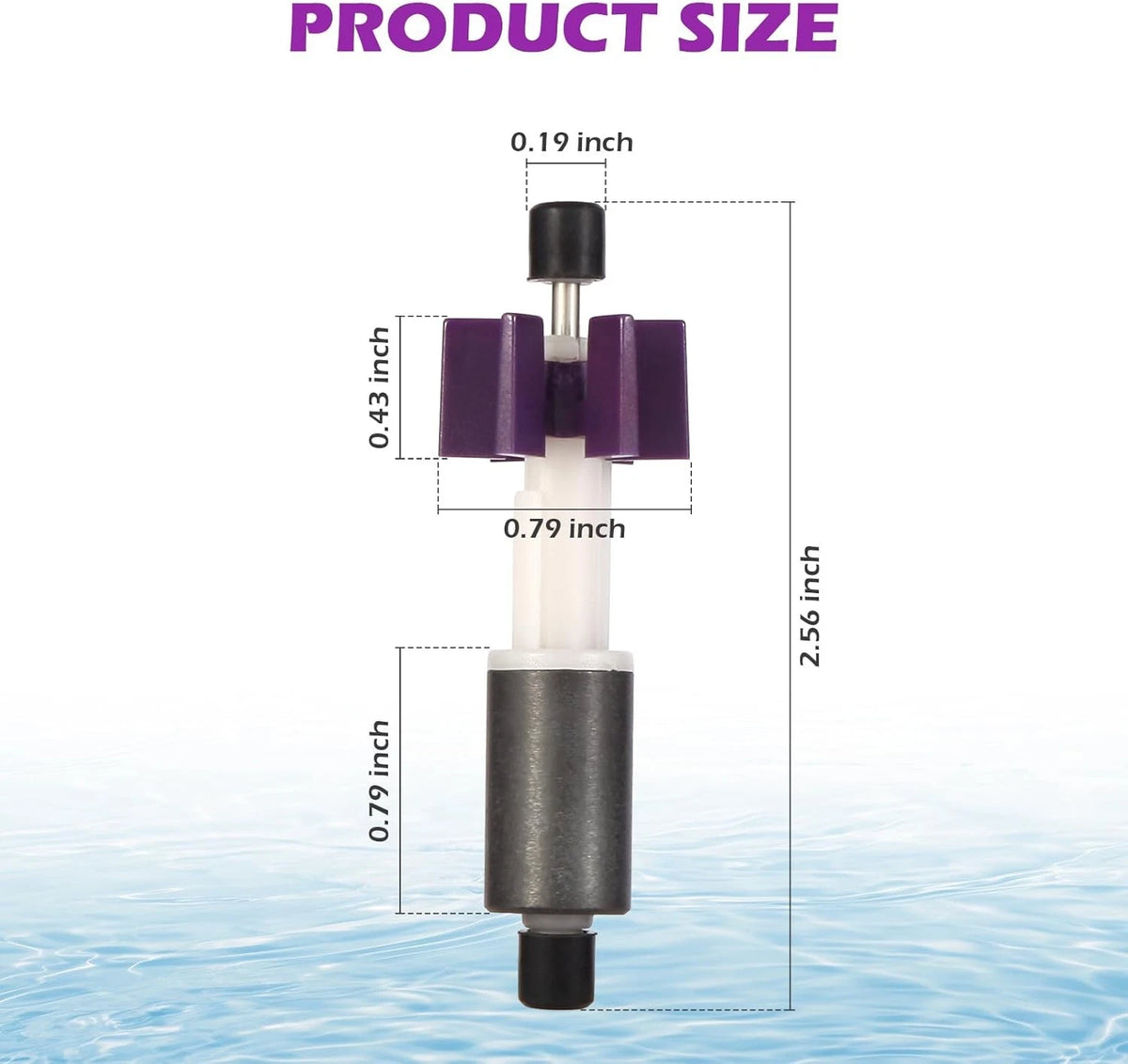 PRIM350B 350b Impeller Assembly Penguin Filter Parts Replacement Purple Black