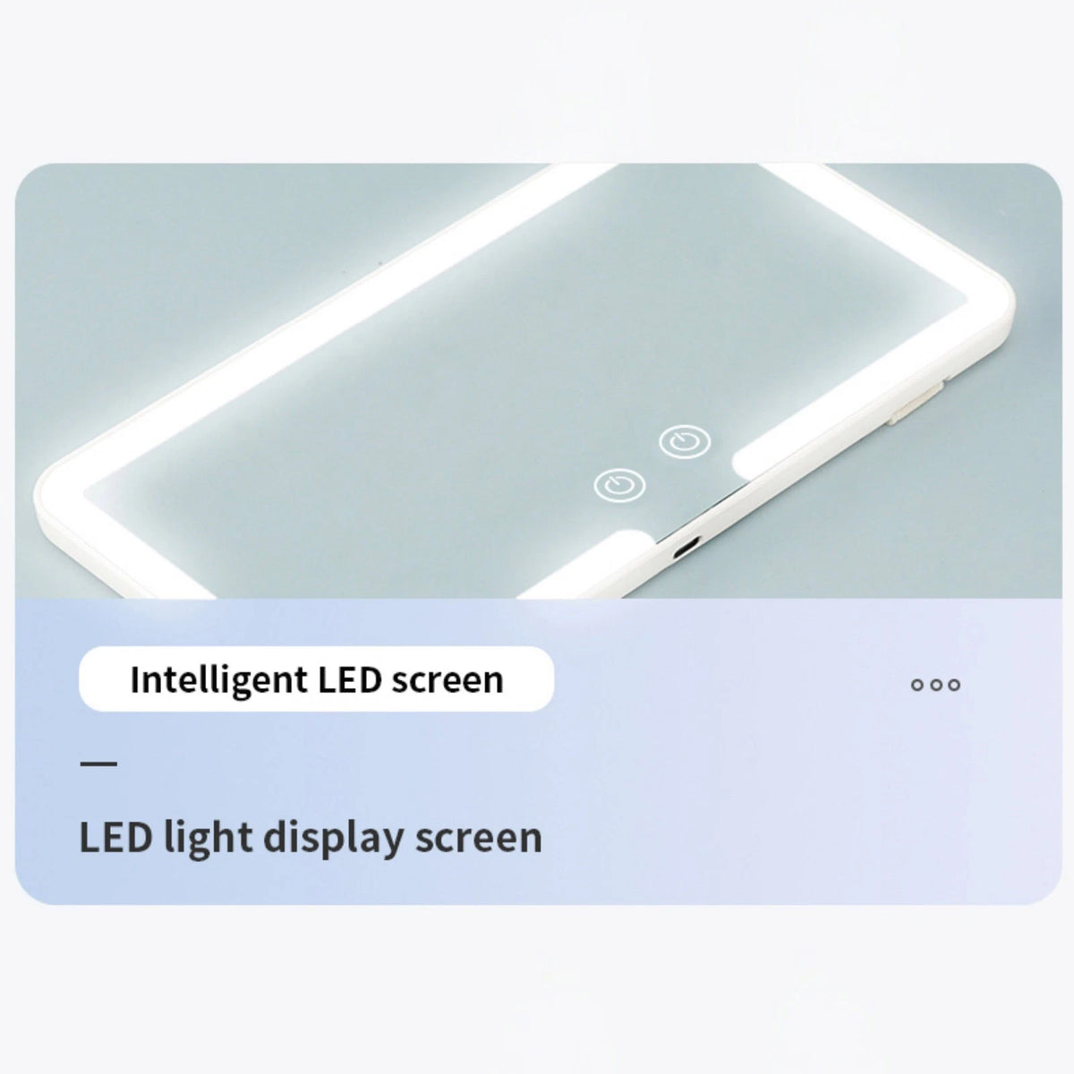Rechargeable Car Visor Makeup Mirror With Bicolor LED And Adjustable Straps