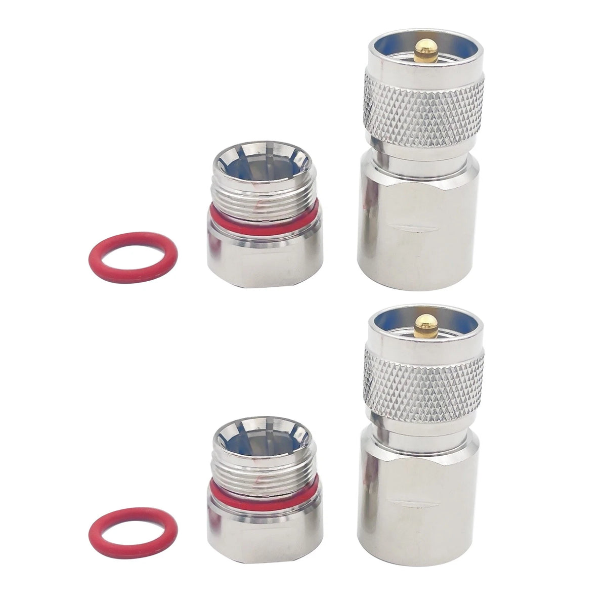 2Pcs PL259 UHF Male Connector For 1/2" Corrugated Coax Cable Equipment