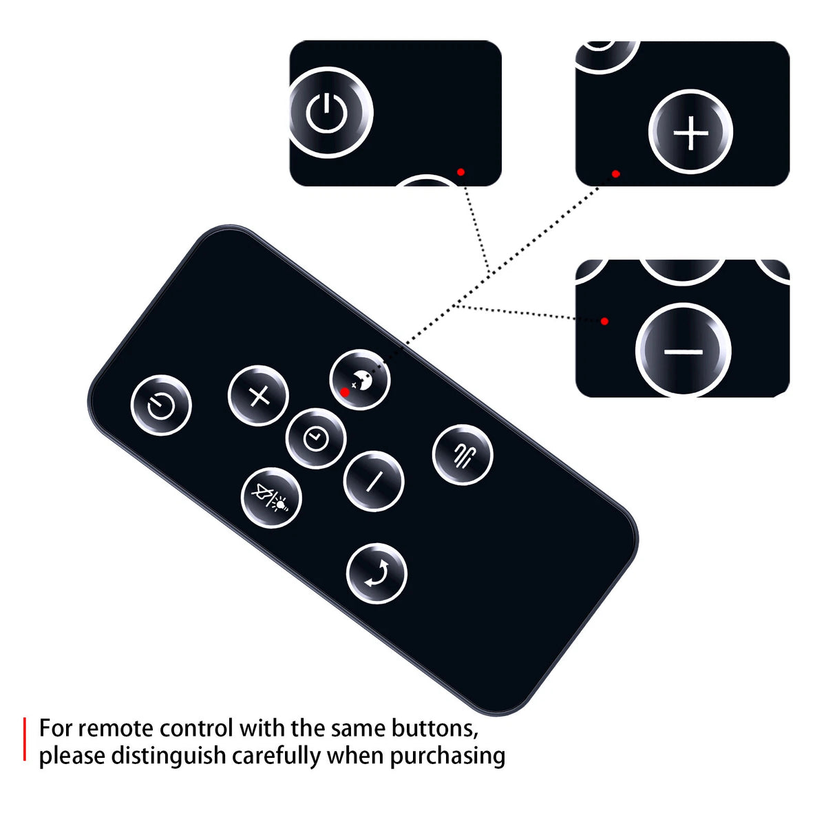 Replacement Remote Control For DR.PREPARE Tower Fan DCCF10
