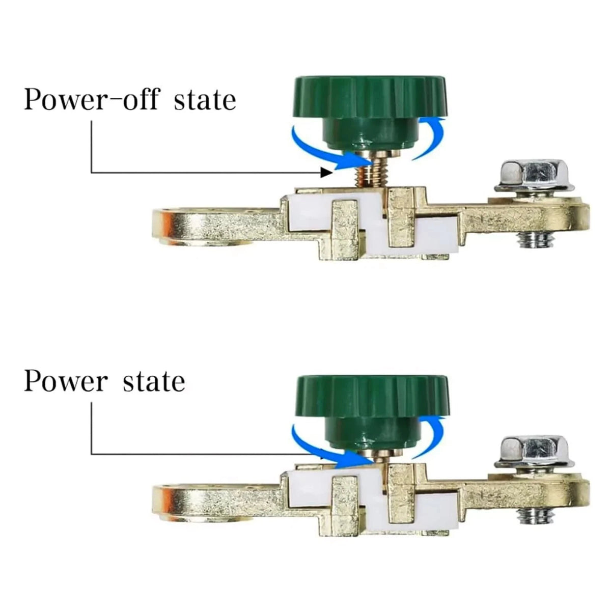 2Pcs Battery Master Switch Side Post Disconnect Isolator Kill Switch 12V 125A