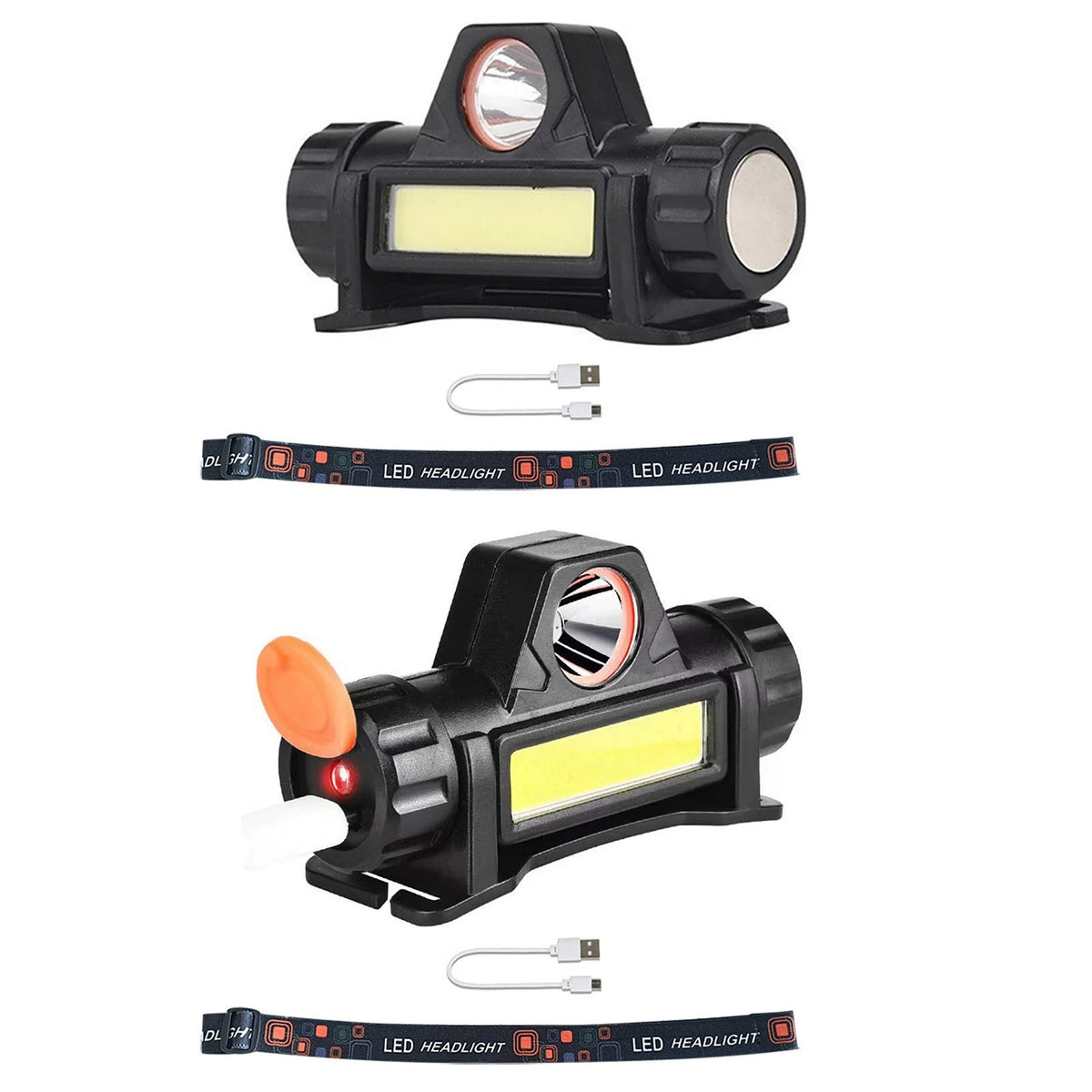 Replacement Automatic Dimming Headlight For Welding Helmet USB Rechargeable