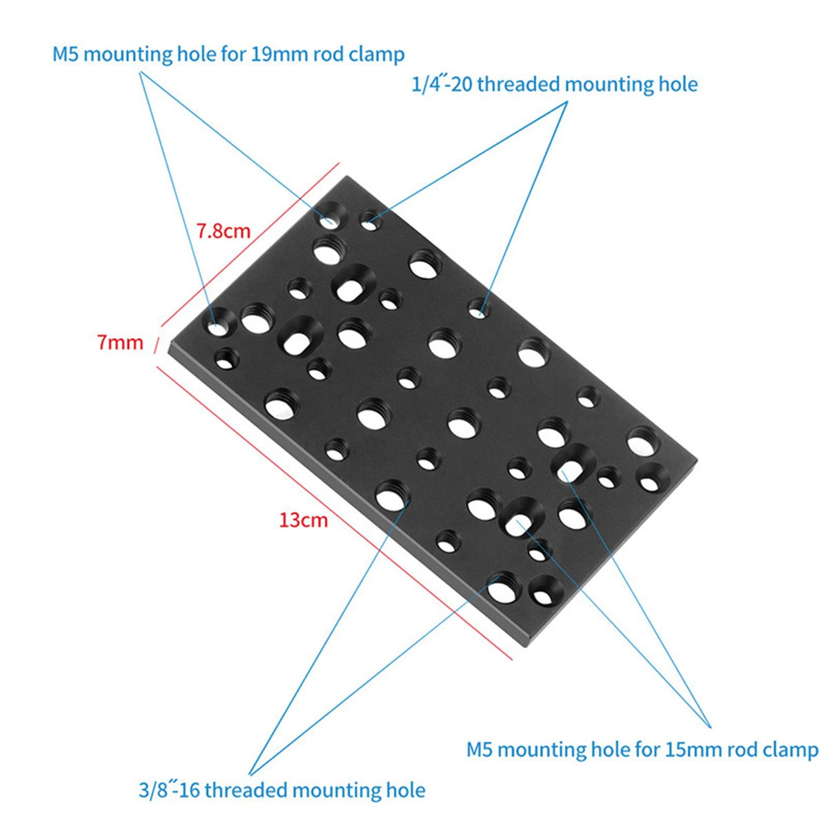 Camera Cheese Plate Baseplate 1/4" 3/8" For Canon 5D2 5D3 5D4 For Sony For Nikon