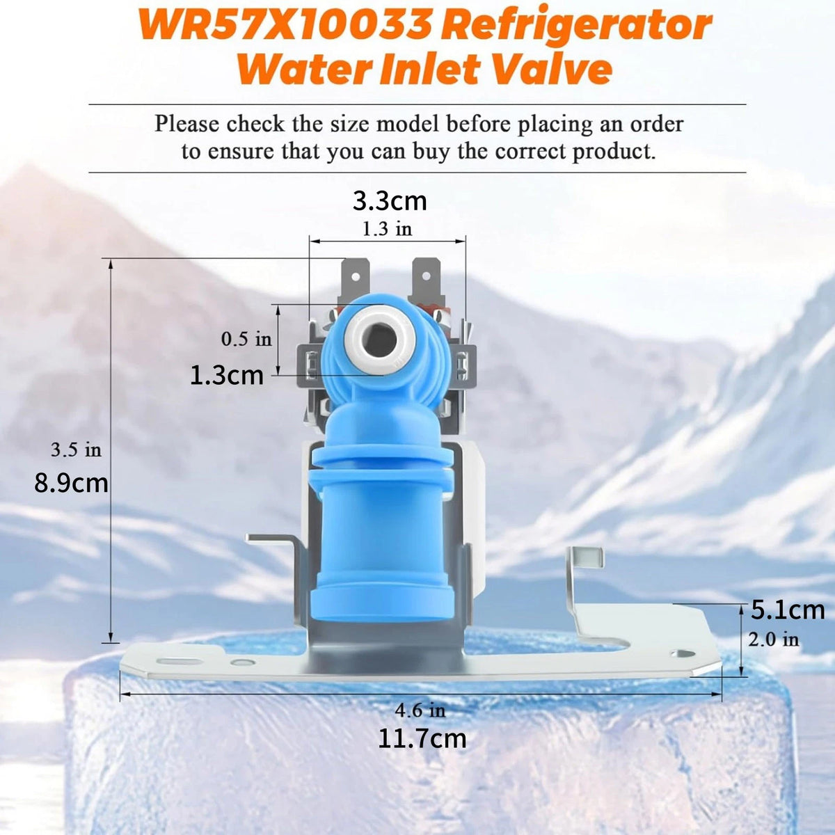 Durable WR57X10033 Refrigerator Water Inlet Valve For GE For Kenmore HOT.POINT