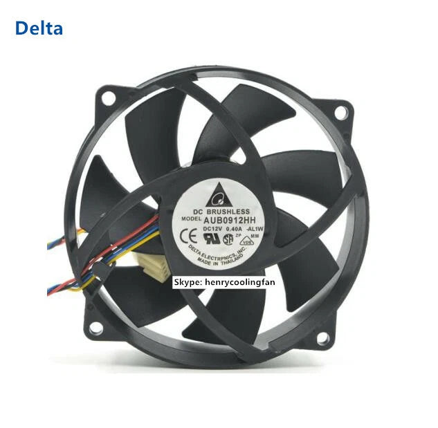 Delta fan AUB0912HH DC 12V 0.40A 92*92*25mm 4-wires CPU / Case cooling fan
