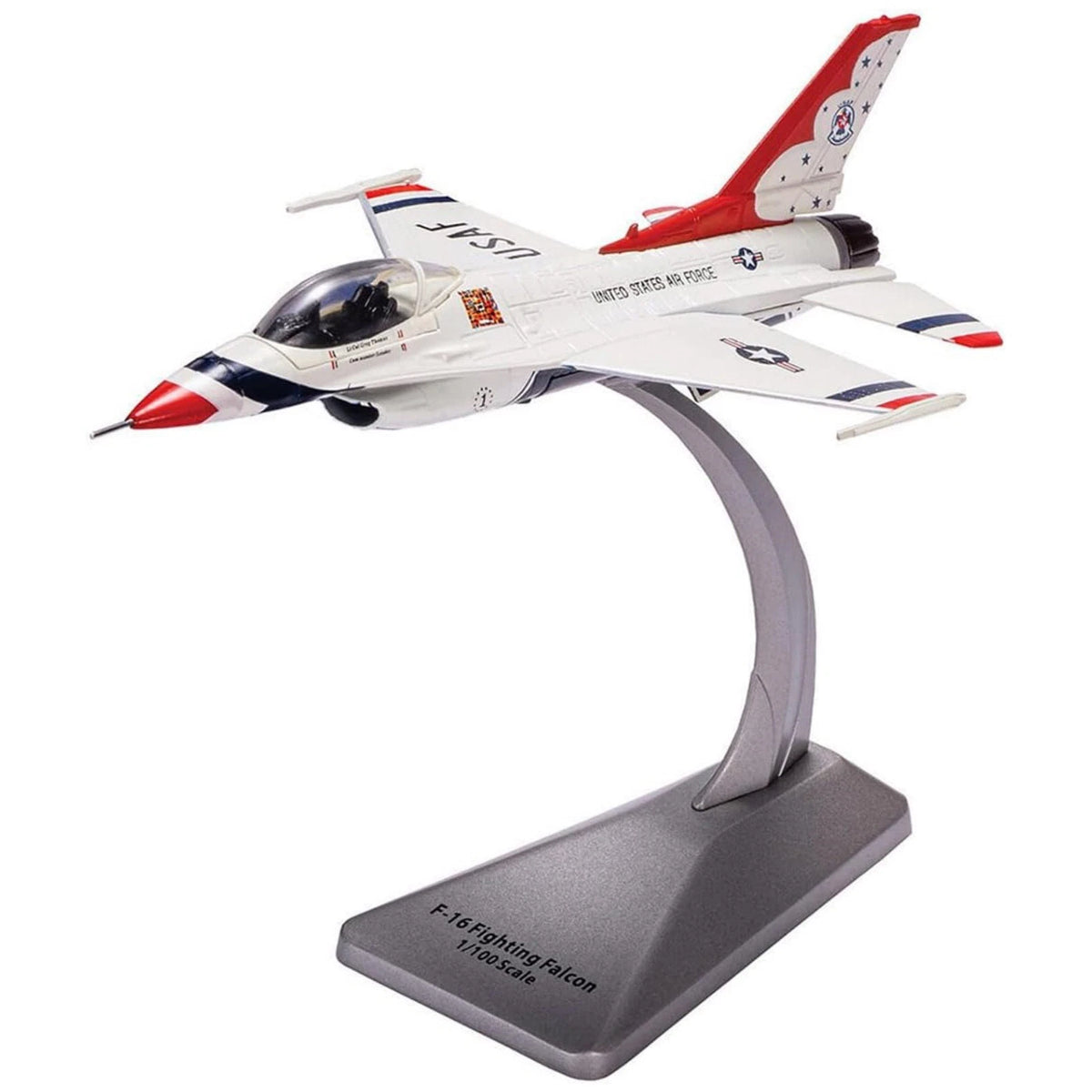 1/100 F-16 Fighting Falcon Thunderbirds Alloy Model 15.5cm Desk Top Gift