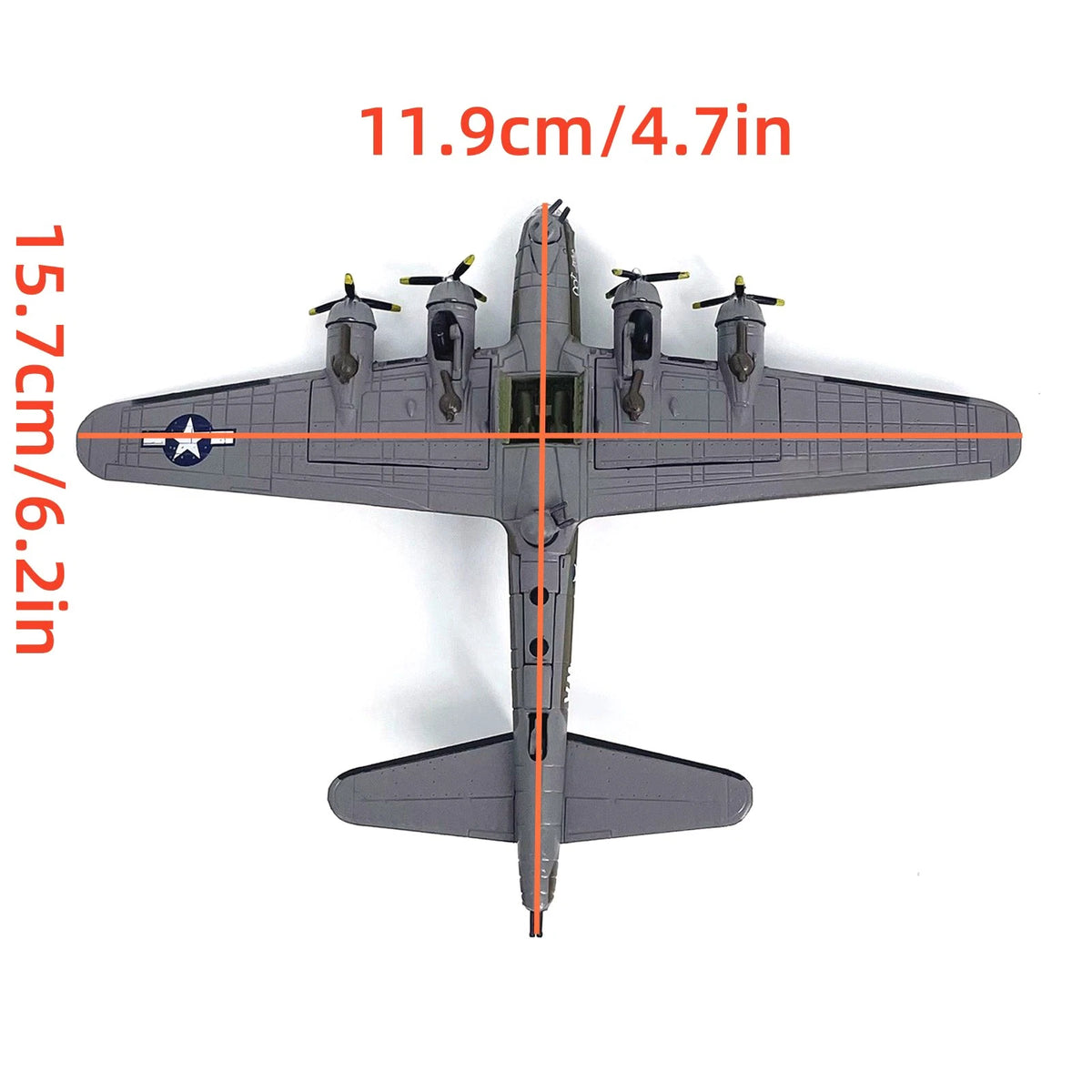 11.9cm Diecast Alloy 1/200 USA Air Force B-17G Fighter Model Static Display