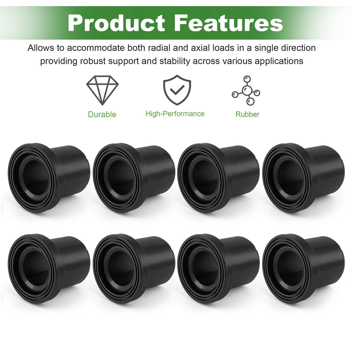 8Pcs Suspension Upper Lower A-Arm Bushings Flanged Isolators M158746 AM158746