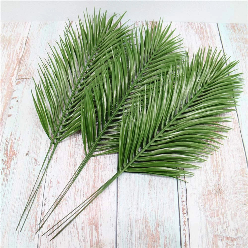 SzJias 12 Pcs Artificial Palm Leaves Branches Plants 20 in, Green
