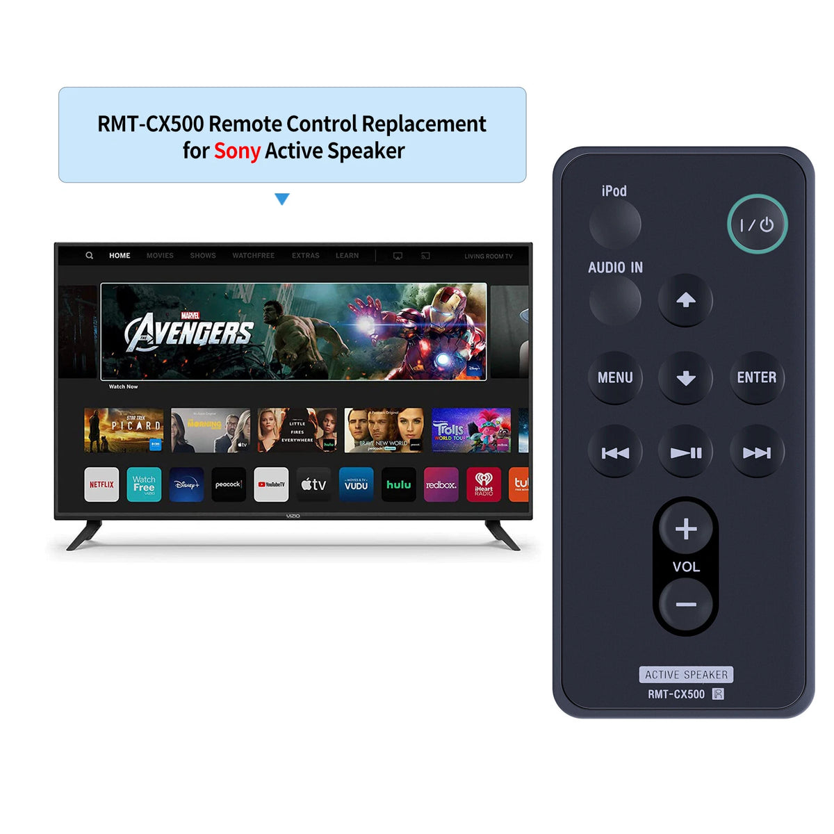 RMT-CX500 For Sony Speaker Audio Remote Control RDP-XA700iPN RDP-X500IP