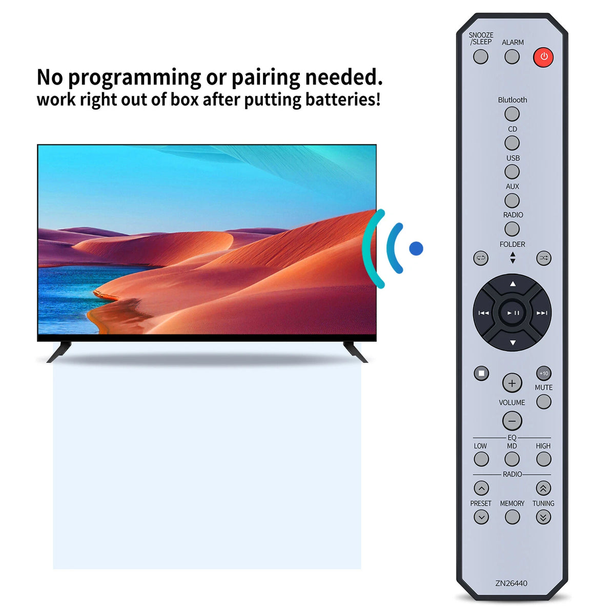 Replacement Remote Control For Yamaha ZN26440 ISX-803 ISX-B820 ISX-800