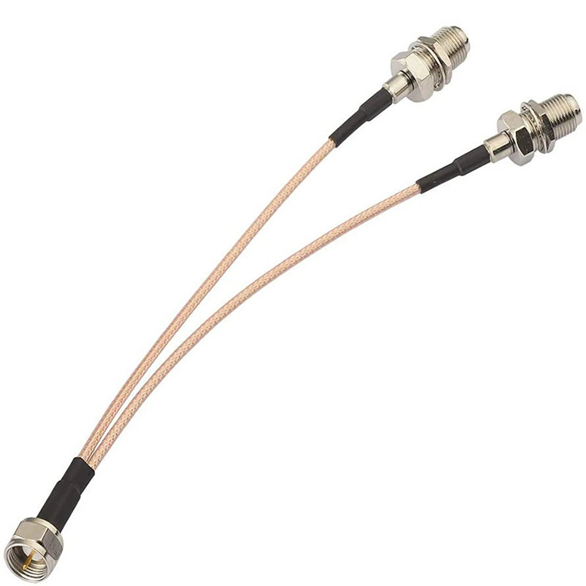 1*50 ohm F Type Coax Cable Splitter To F Dual Female 3 Way RG316 Coaxial Cable