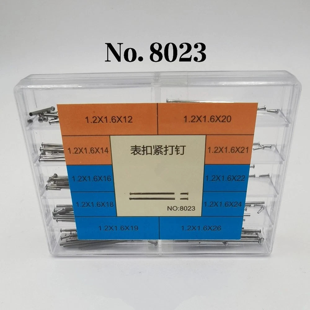 100Pcs/Box 12-26mm Steel Watch Band Pressure Bars Pins Neddles Repairing Tool
