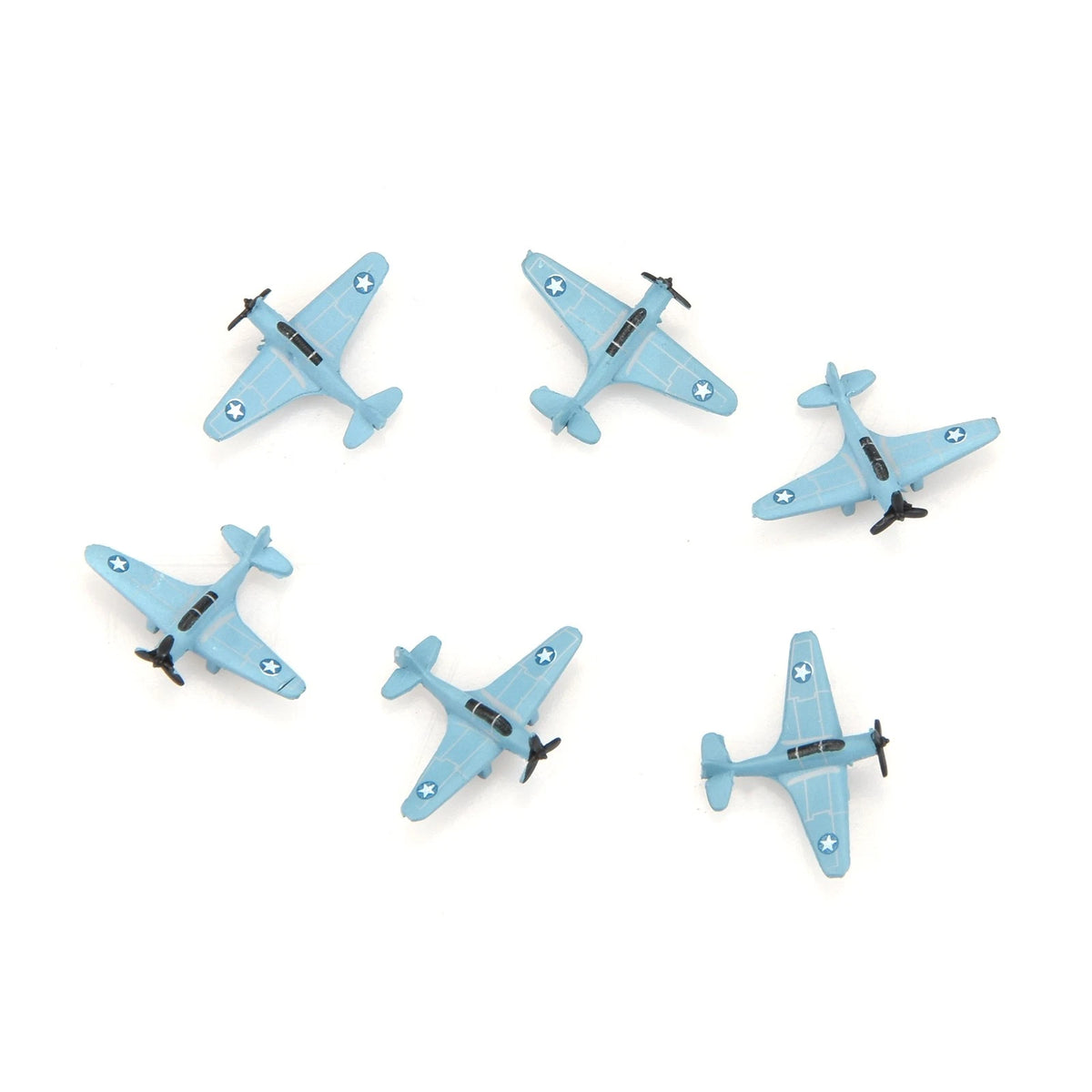 6PCS/Set 1cm 1/1000 US Aircraft Carrier TBD High Simulation Plane Model E