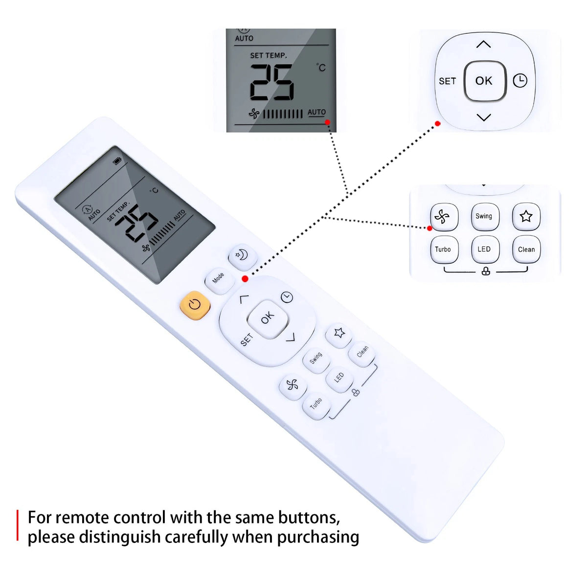RG10B(D)/BGEF RG10B(D)BGEF Remote Control For ComfortStar Air Conditioner