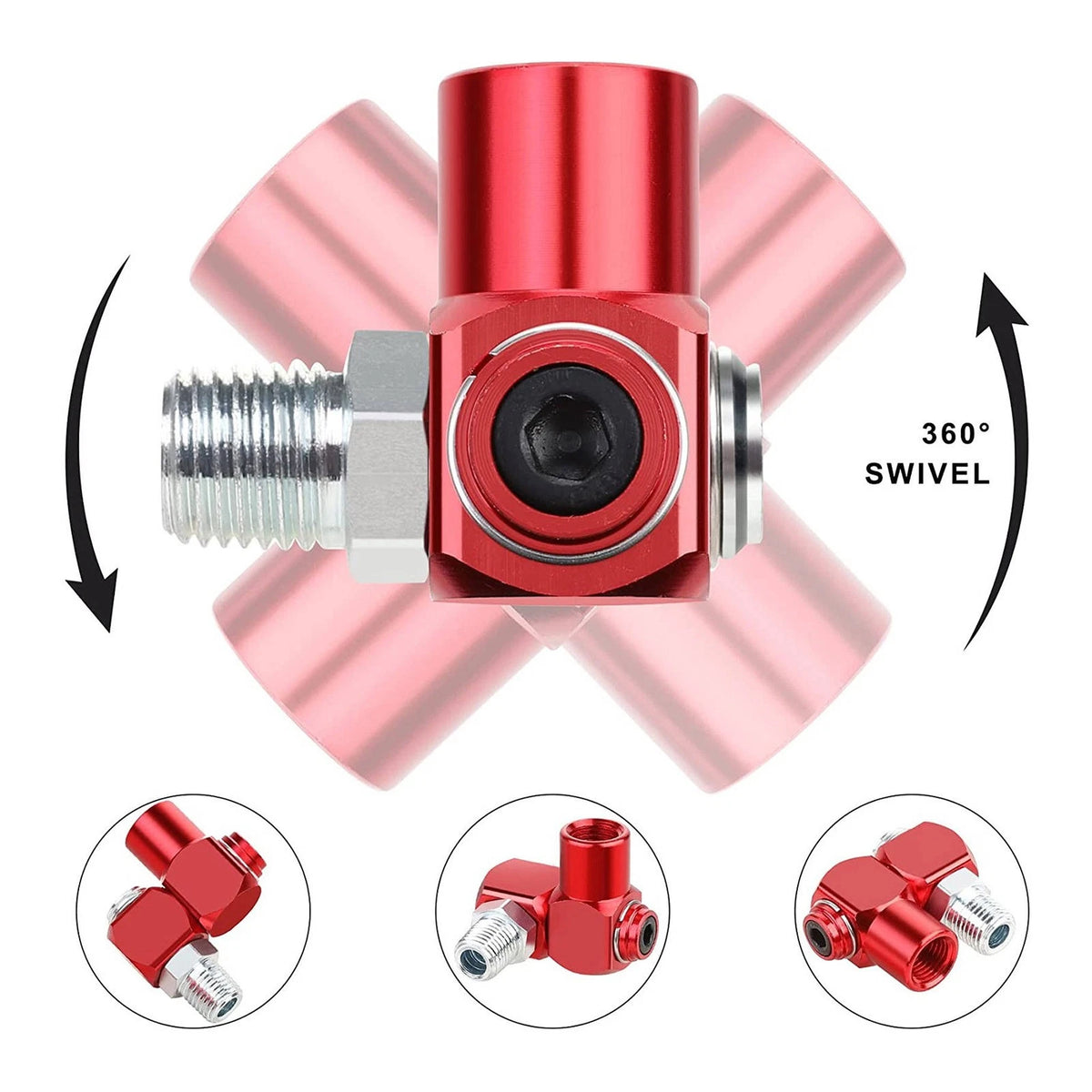 360° Full Rotation Air Tool Adapter 360 Degree 1/4'' NPT for Air Impact
