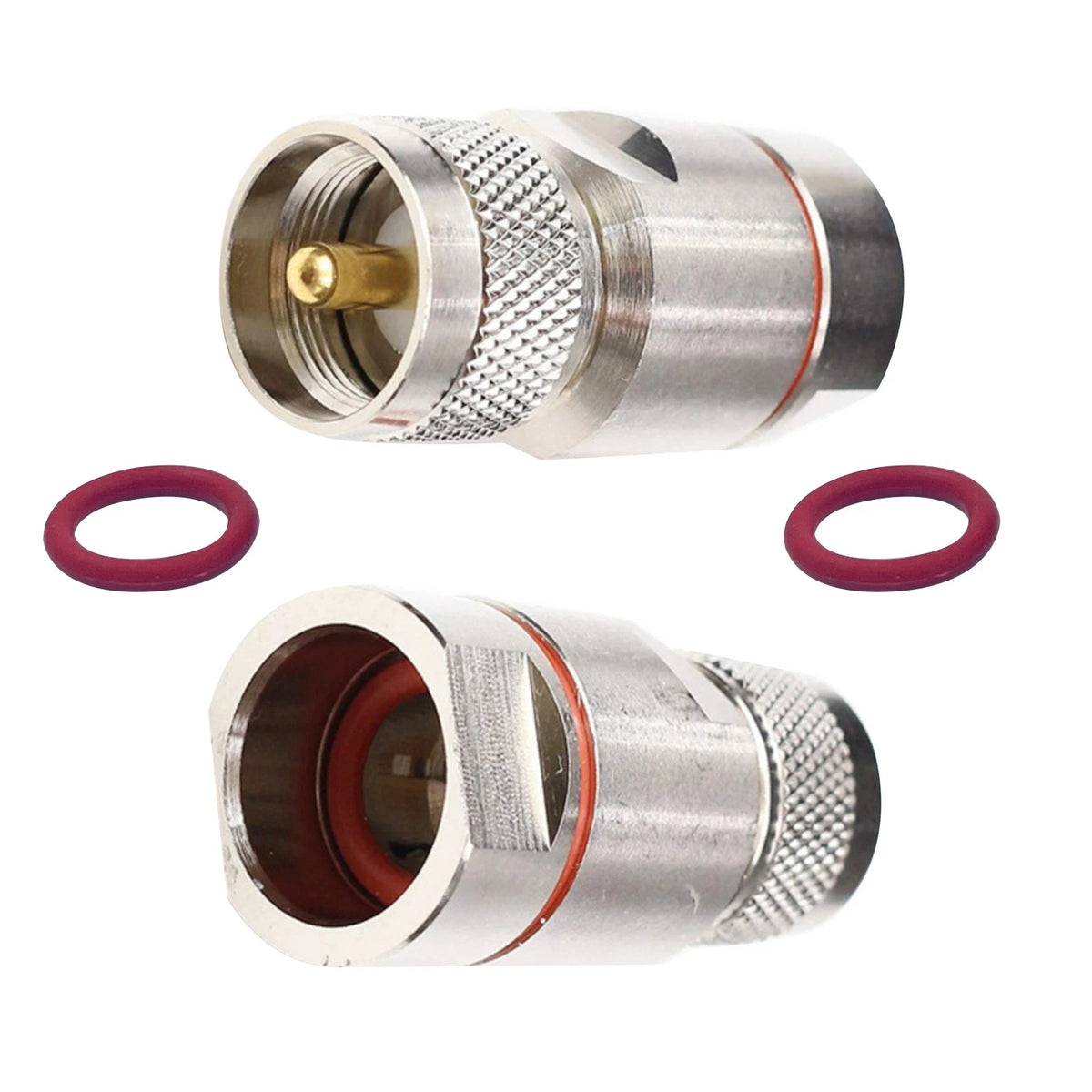 2Pcs PL259 UHF Male Connector For 1/2" Corrugated Coax Cable Equipment