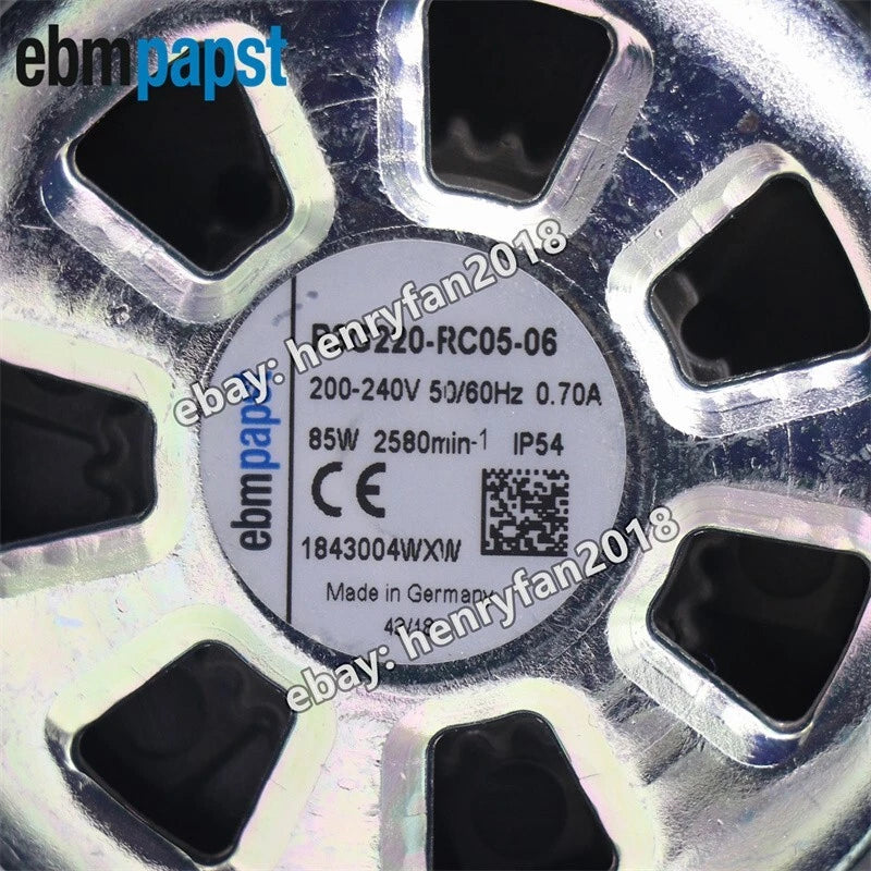 Ebmpapst R3G220-RC05-06 Centrifugal Fan 200~240VAC 0.70A 85W ??220MM Cooling Fan