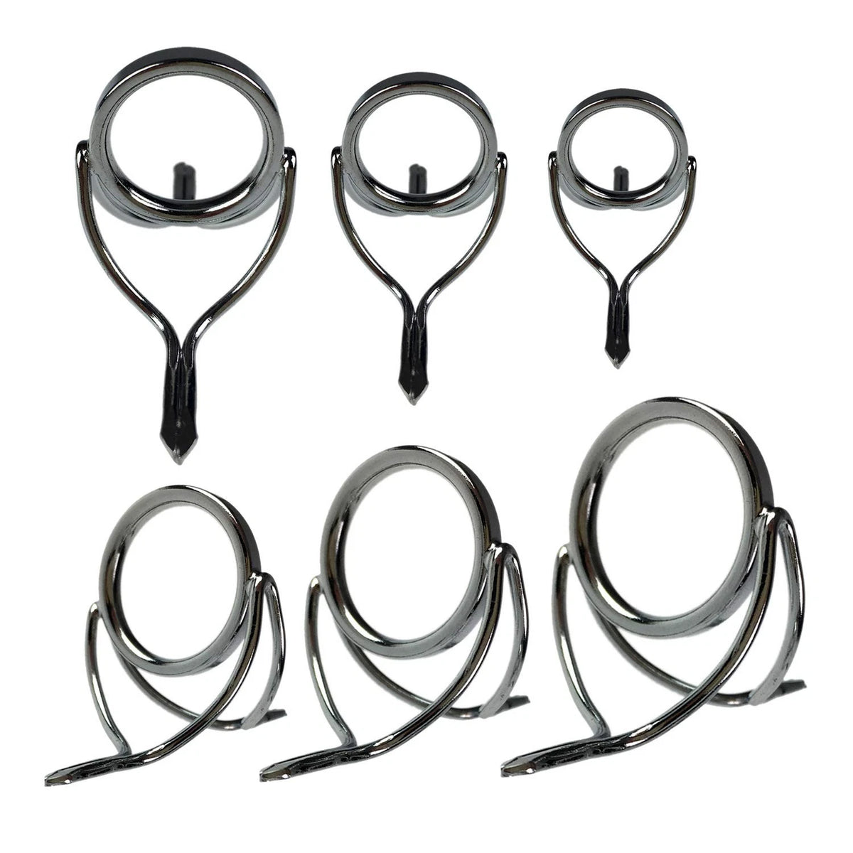 QualyQualy 6pcs Spinning Fishing Rod Guides Repair 2.2", D -