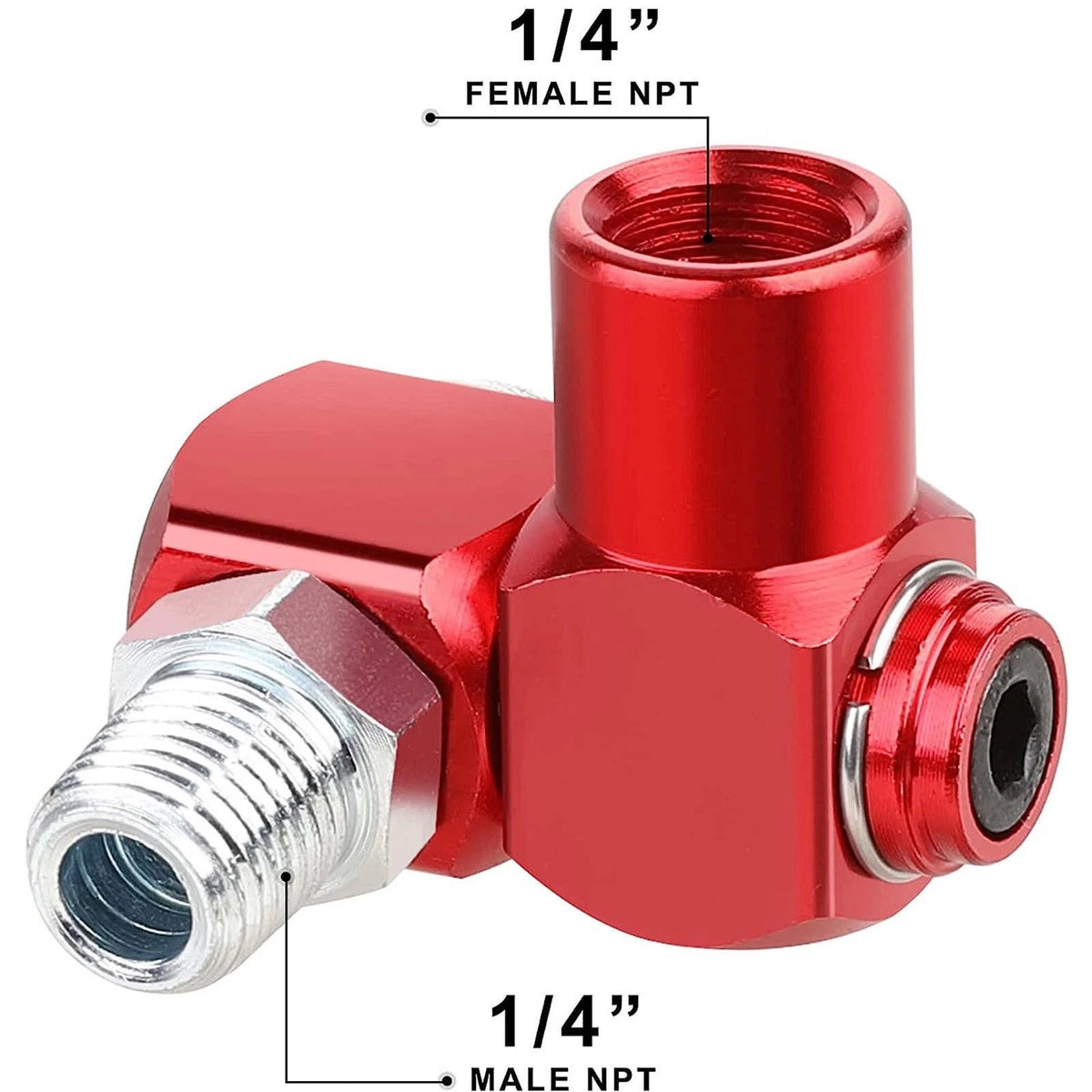 360° Full Rotation Air Tool Adapter 360 Degree 1/4'' NPT for Air Impact