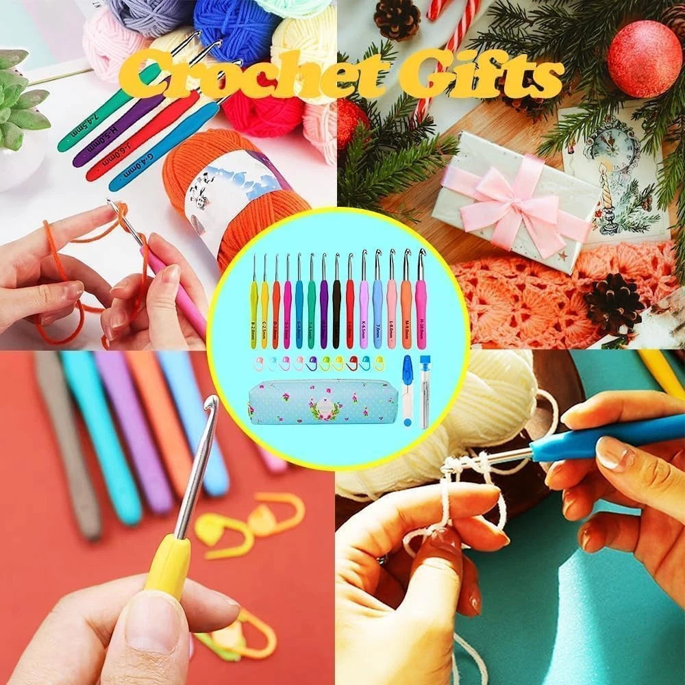 Yarniss Crochet Hooks,14 Size Set 14 Size(2.0~10.0mm), MultiColor