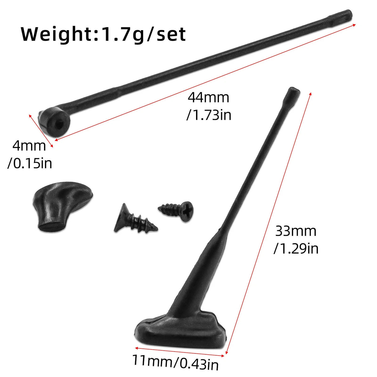 1 Set Trailer Antenna For TAMIYA 1/14 RC Car Full Series Models Replace Upgrade