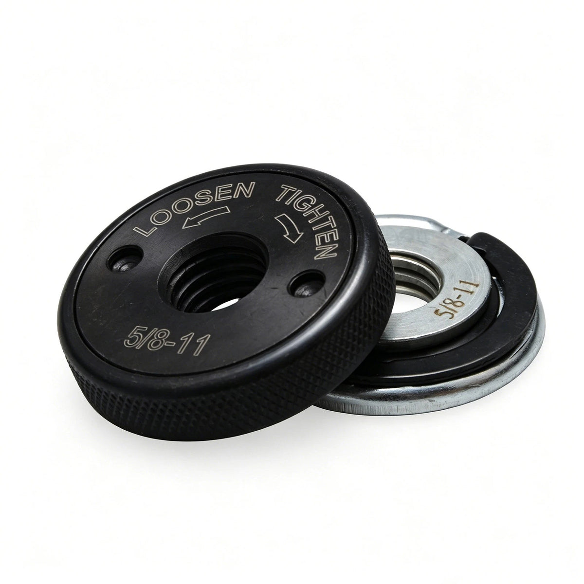 Replacement 5/8"-11 Angle Grinder Flange Nut Kit 2-Pack D-Ring & Knurled Nuts