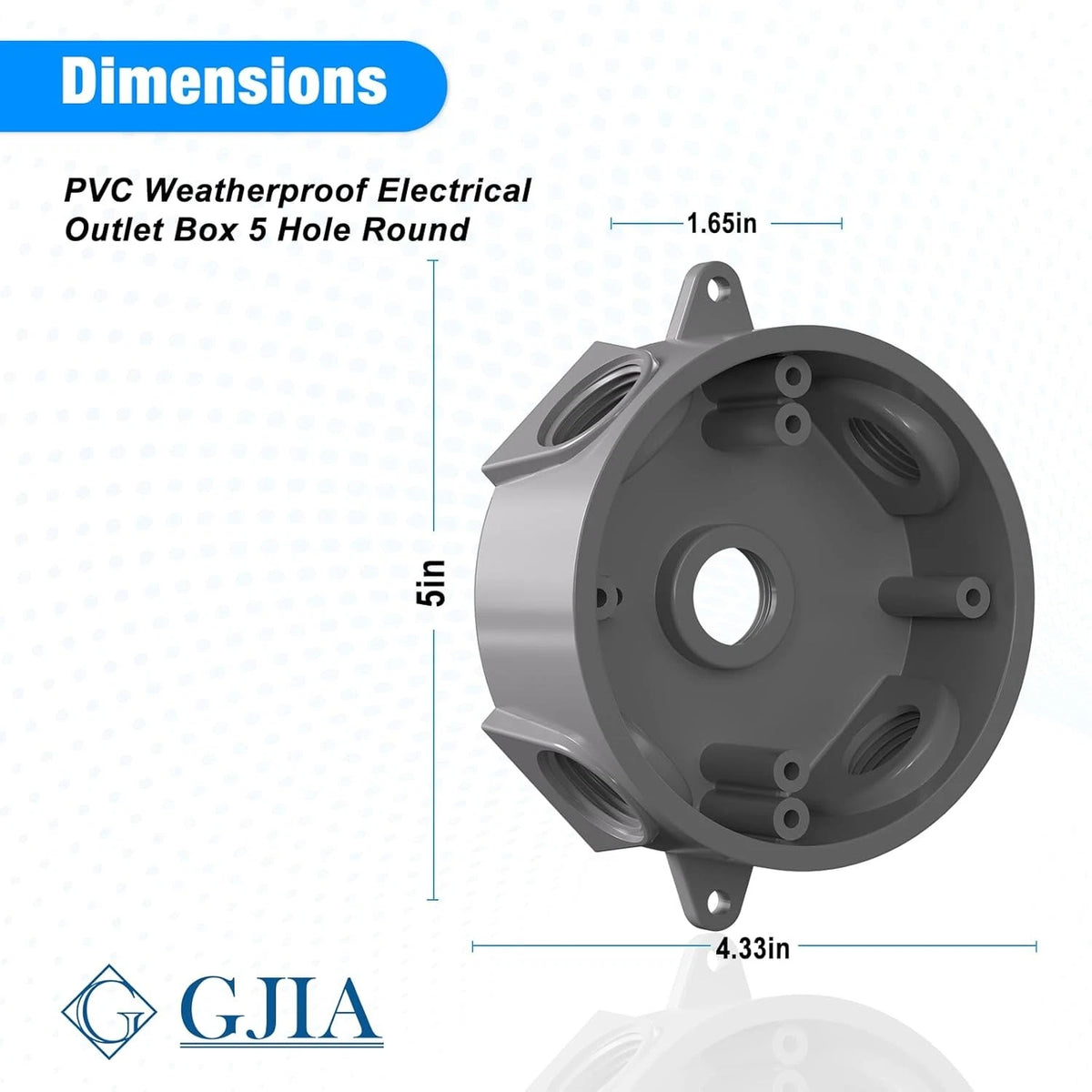 Weatherproof Round Electrical Outlet Box, Box 1PACK, Gray