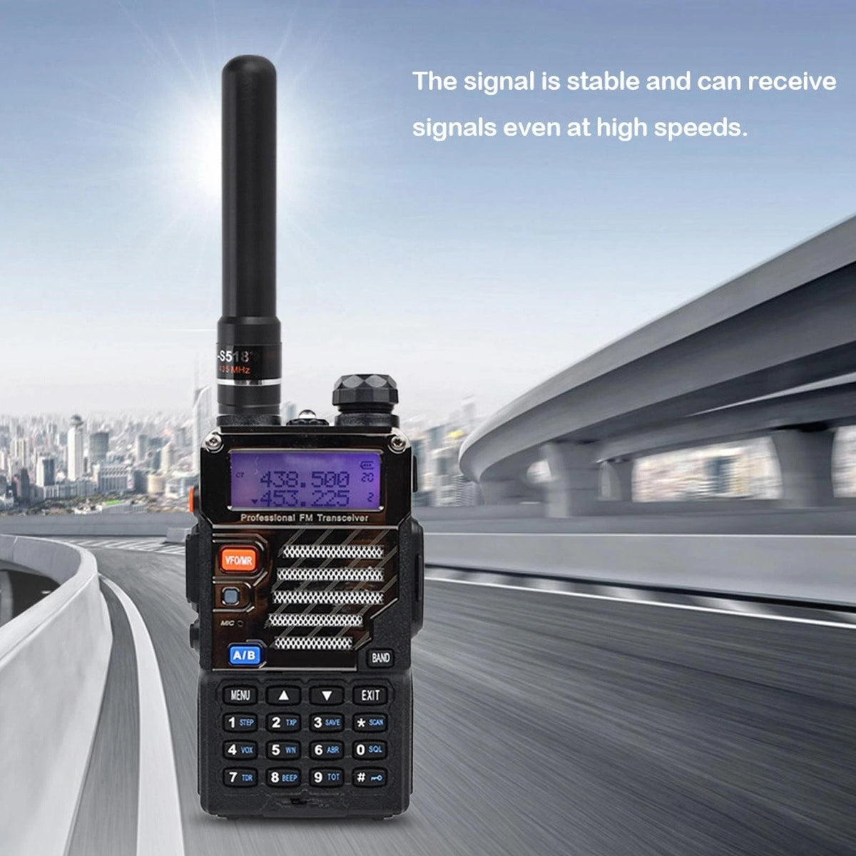 8cm/3" Length 145/435MHz UV Dual Band High Gain Walkie Talkie SMA-Female Antenna