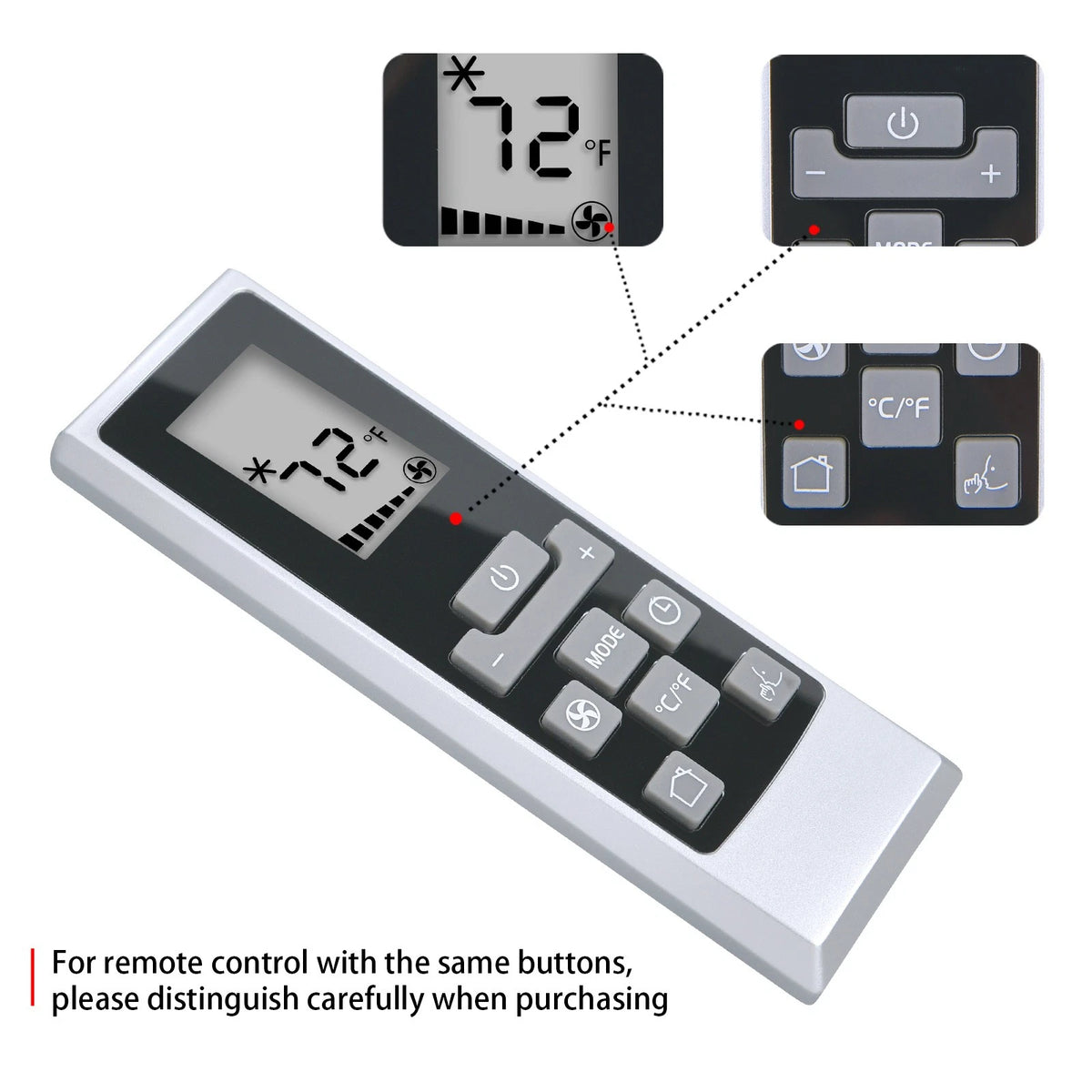 Remote Control For Delonghi 5515110611 PAC AN270 G1W / PACAN370G1W-3AL PAC AN112