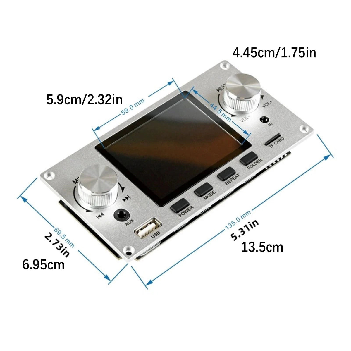 1set 2.8" Screen Decoder Board Bluetooth MP3 TF USB Aux IR Audio Module