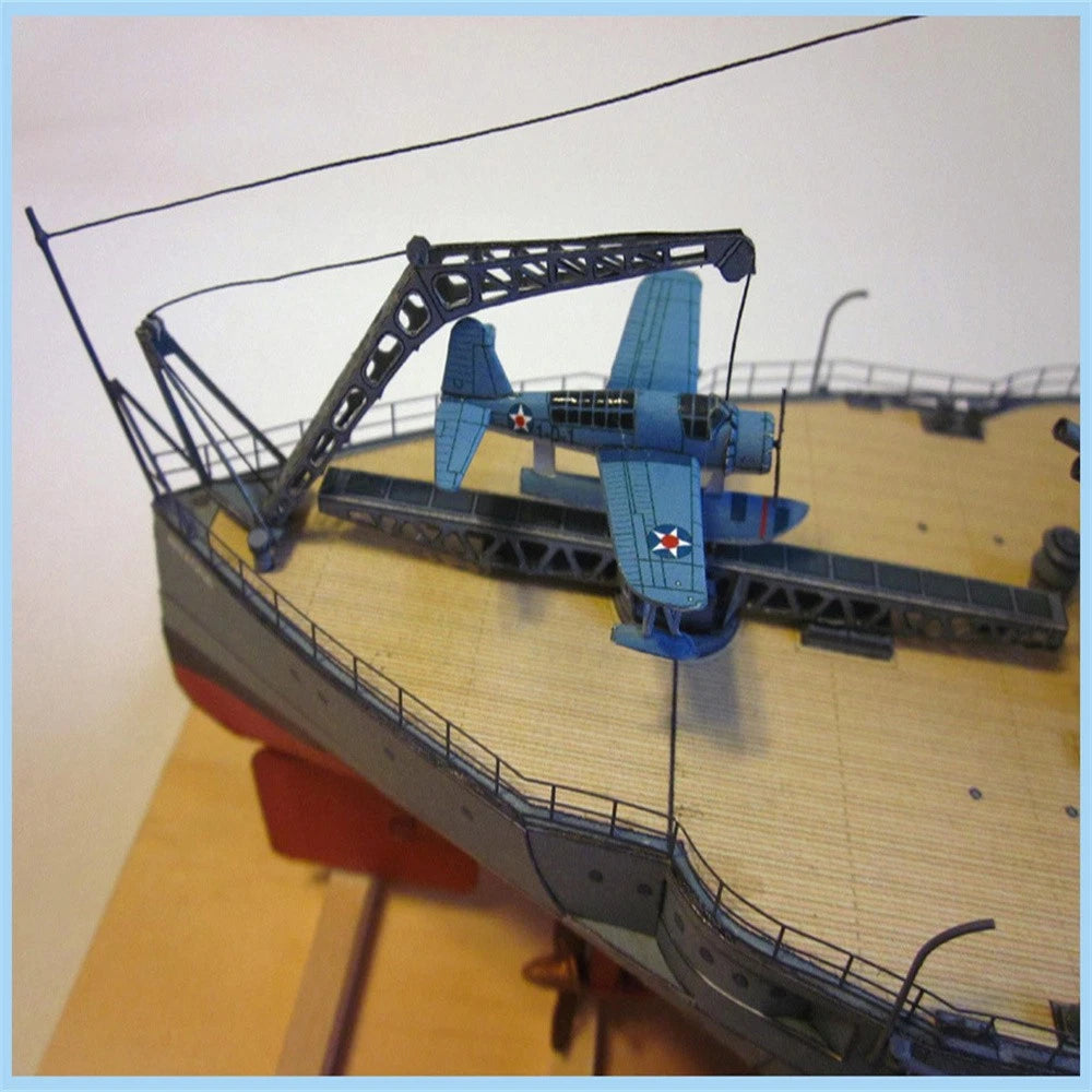 1/250 USS Arizona BB-39 Battleship Paper Model Ship Unassembled Unassembled Kit;