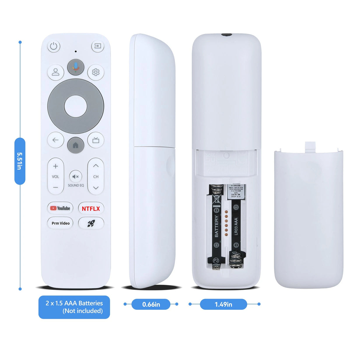 Voice Remote Control For XGIMI White Streaming Dongle Android TV System