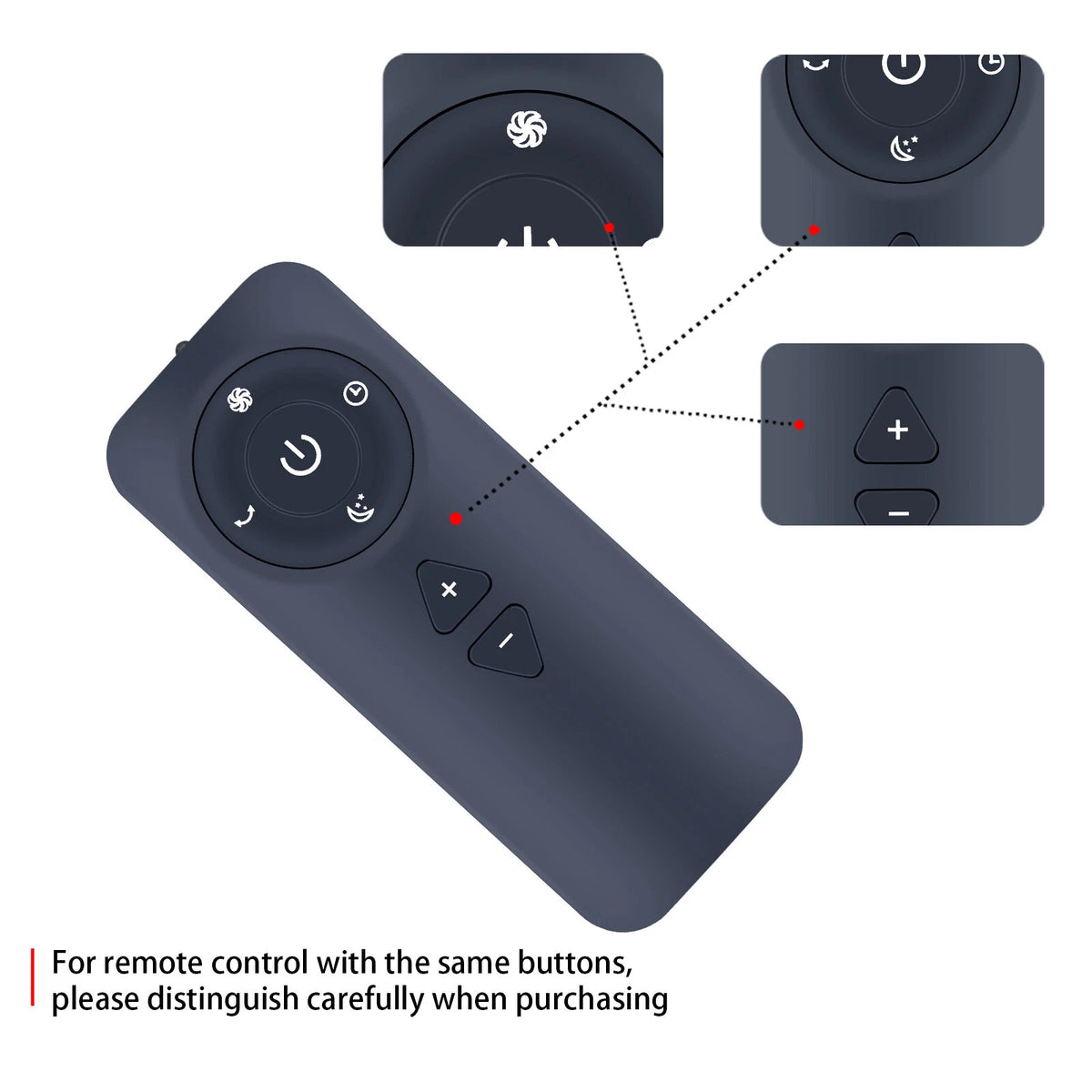 Remote Control For U ULTTY Air Purifier Fan with H13 HEPA | R21,R020,R022D