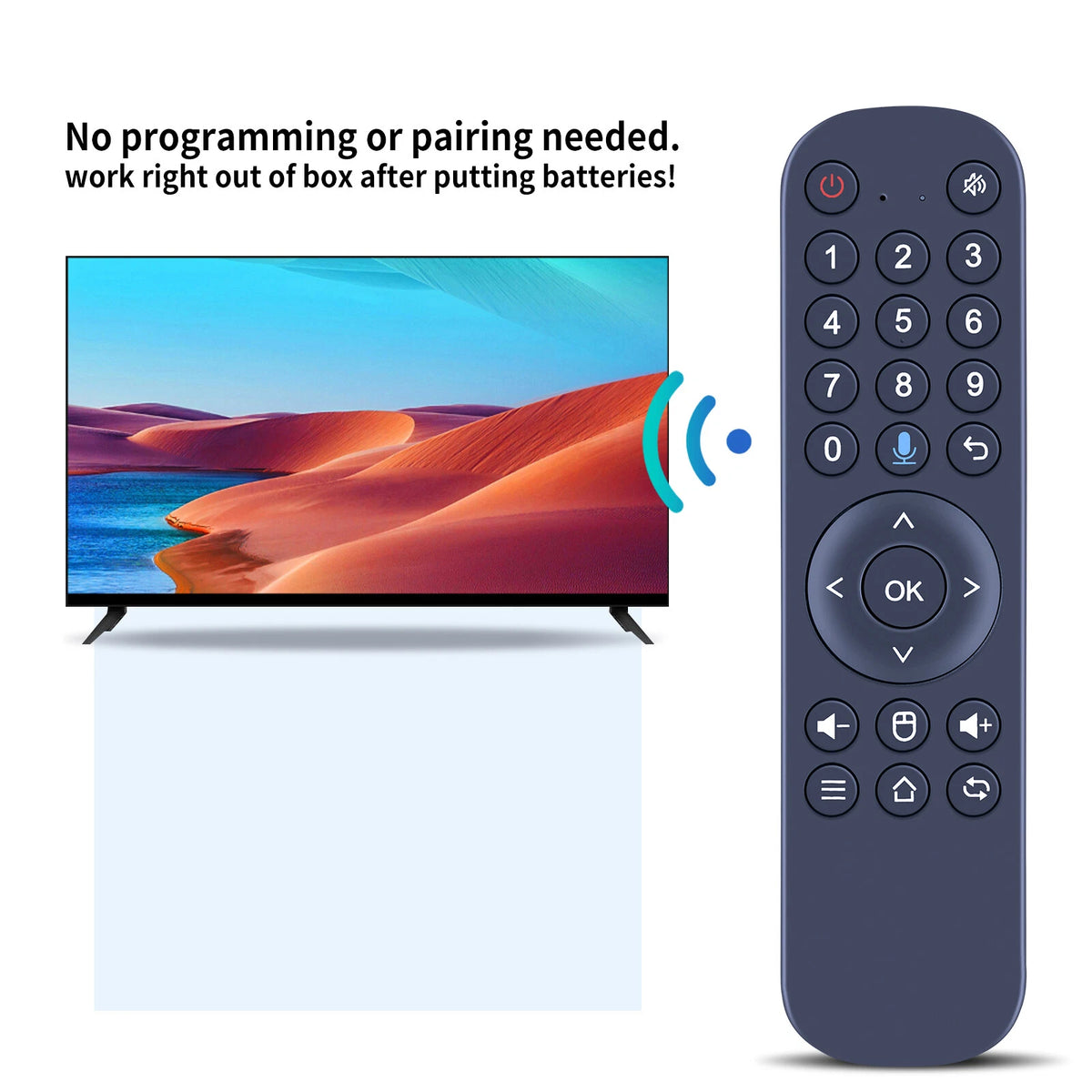 Replace Remote Control For Brazilian H8 TV Box HTV H8, HTV 8 with Voice