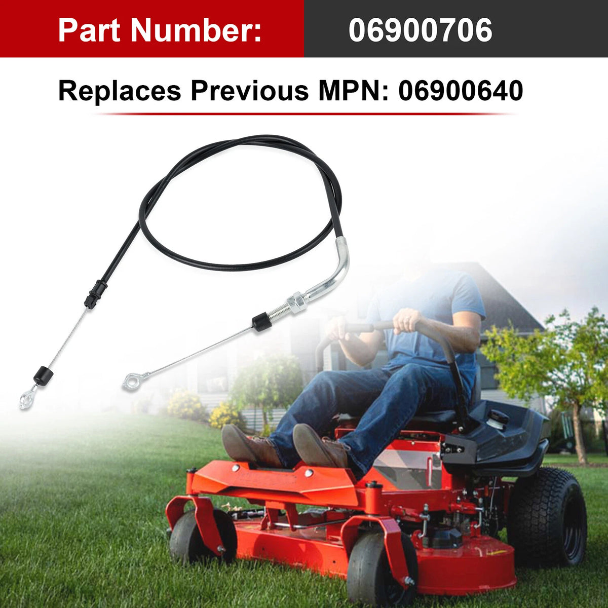 06900706 06900640 Parking Brake Cable Replacement For Ariens Lawn Mowers