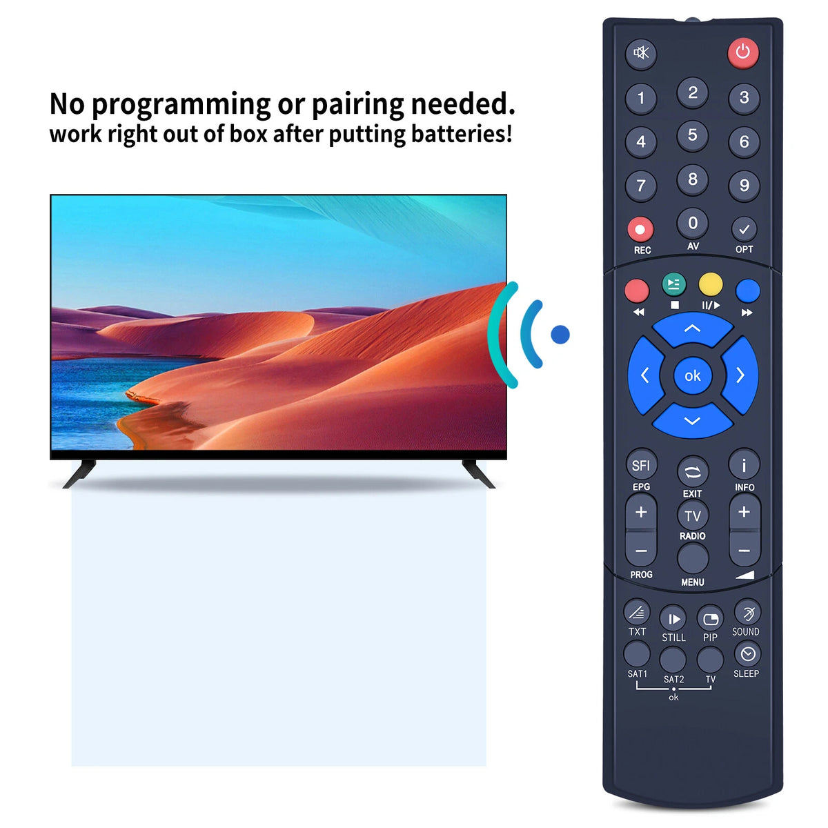 Replacement Remote Control For TechniSat Digic PVR235S FBPVR235